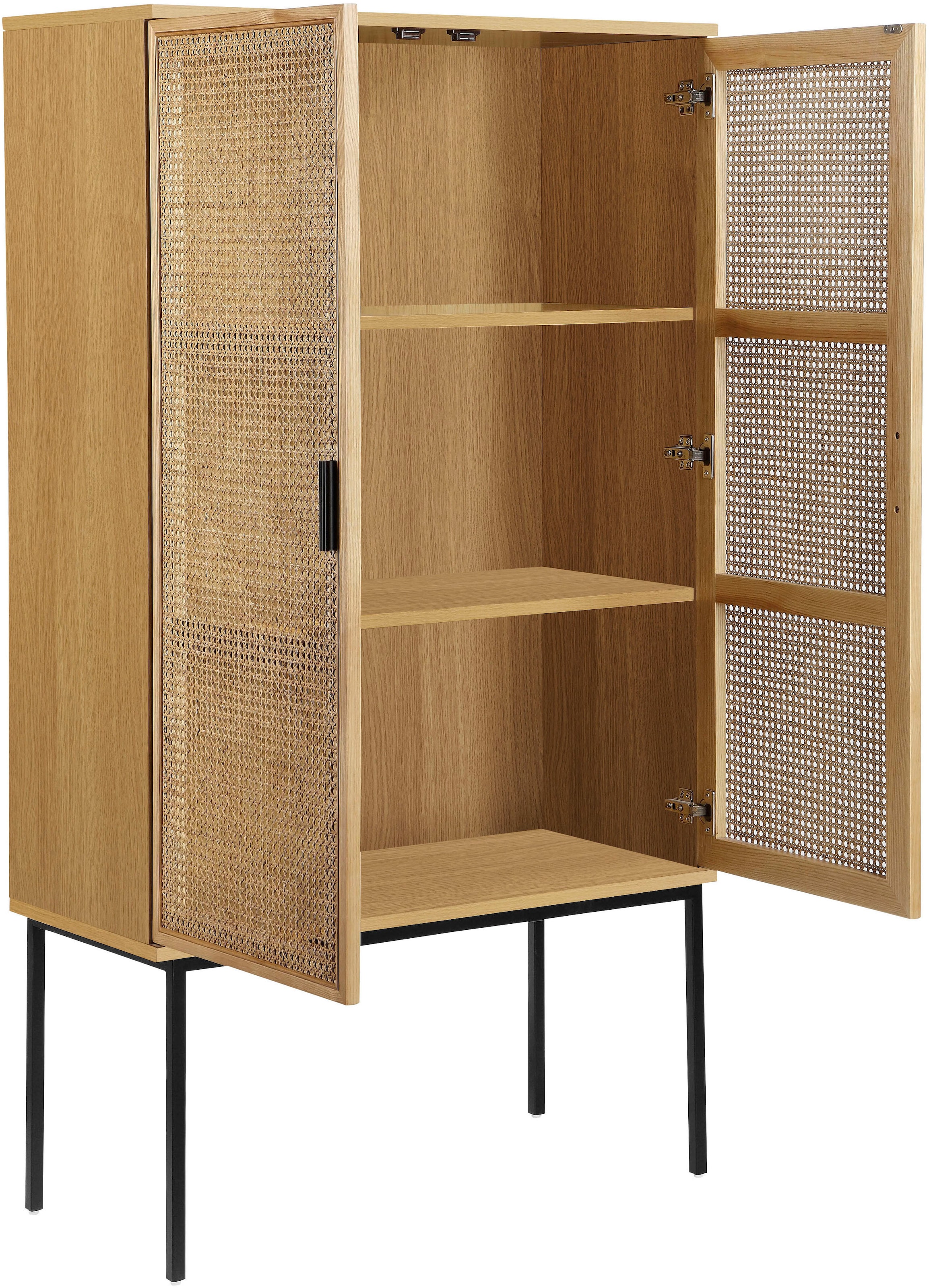 INOSIGN Buffet haut »Keylea« Eschenholz-Details, robustem Metallgestell, FSC-zertifiziertem Holz