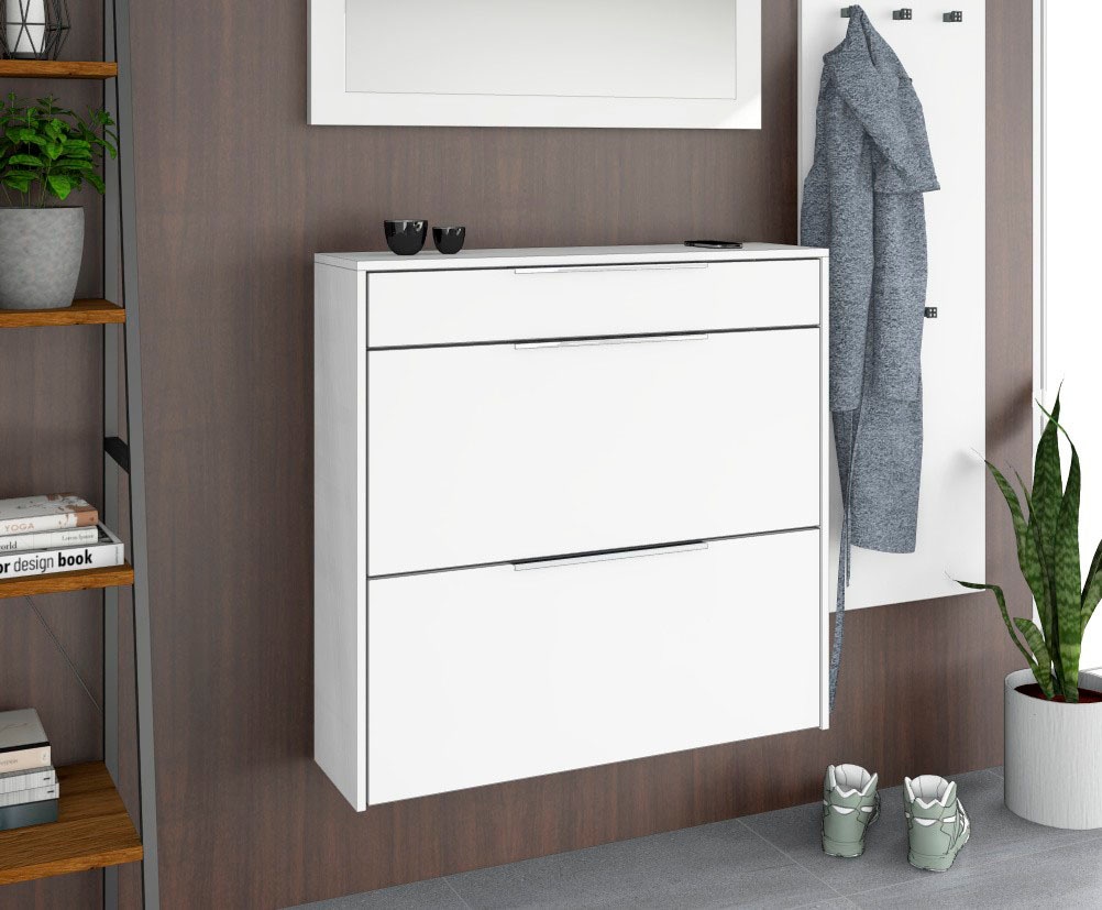 borchardt Möbel Armoire à chaussures »Oliva« Largeur 89 cm, suspendu, avec 2 tambours doubles et 1 tiroir