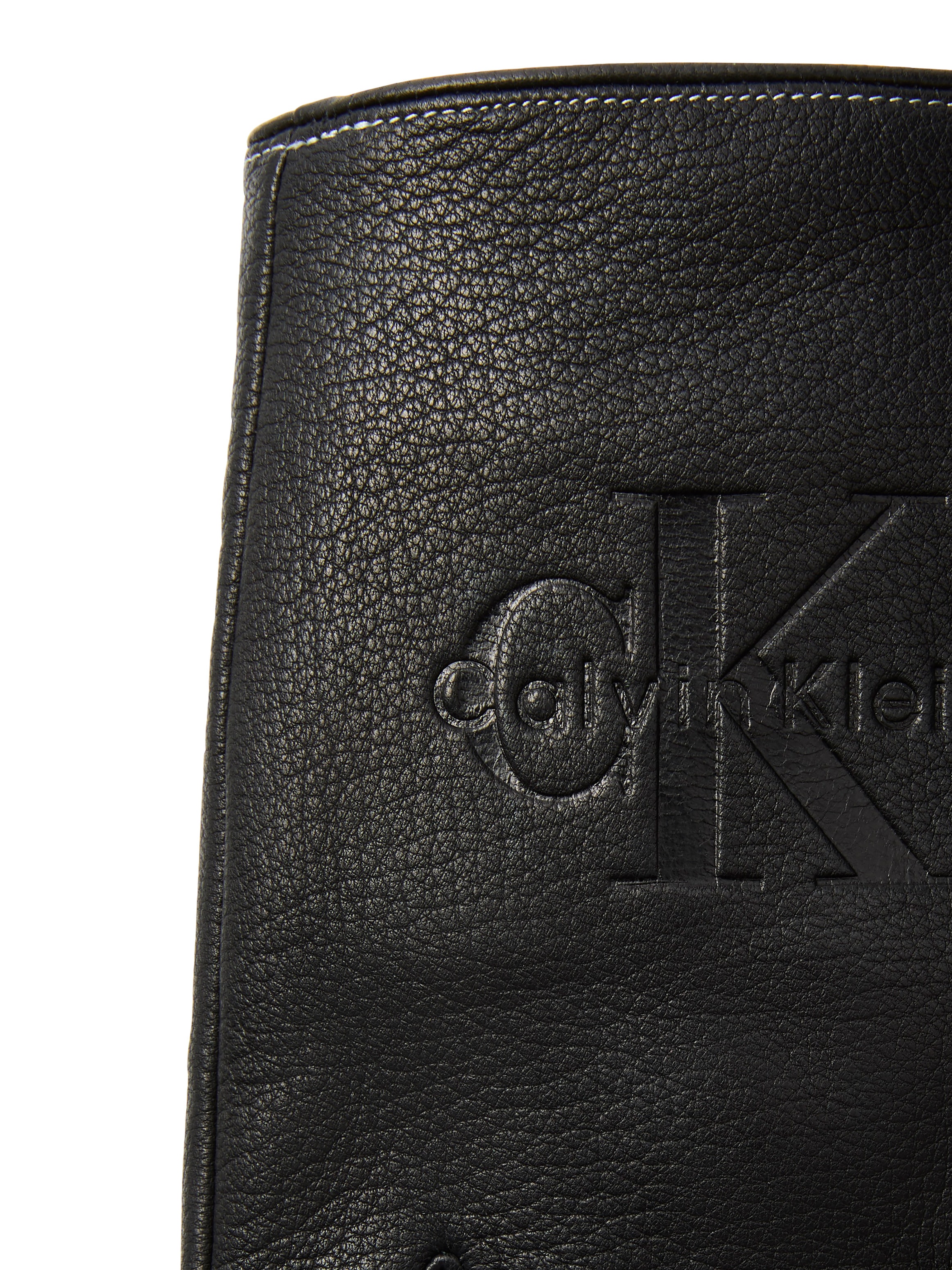 Calvin Klein Lederhandschuhe Regular fit mit Druckknopf