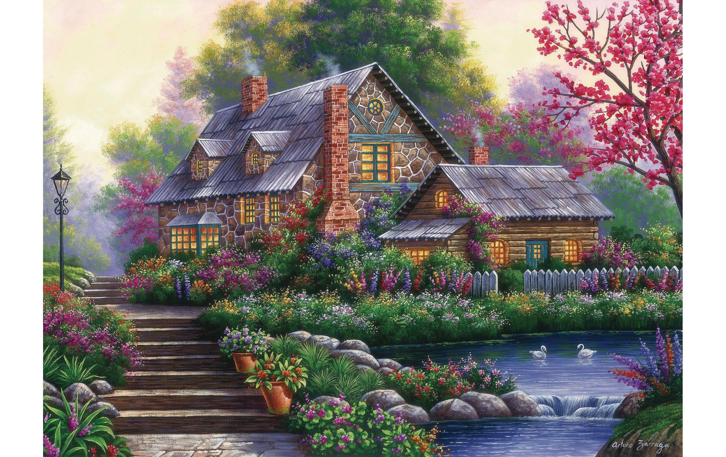 Ravensburger Puzzle »Romantisches Cottage«