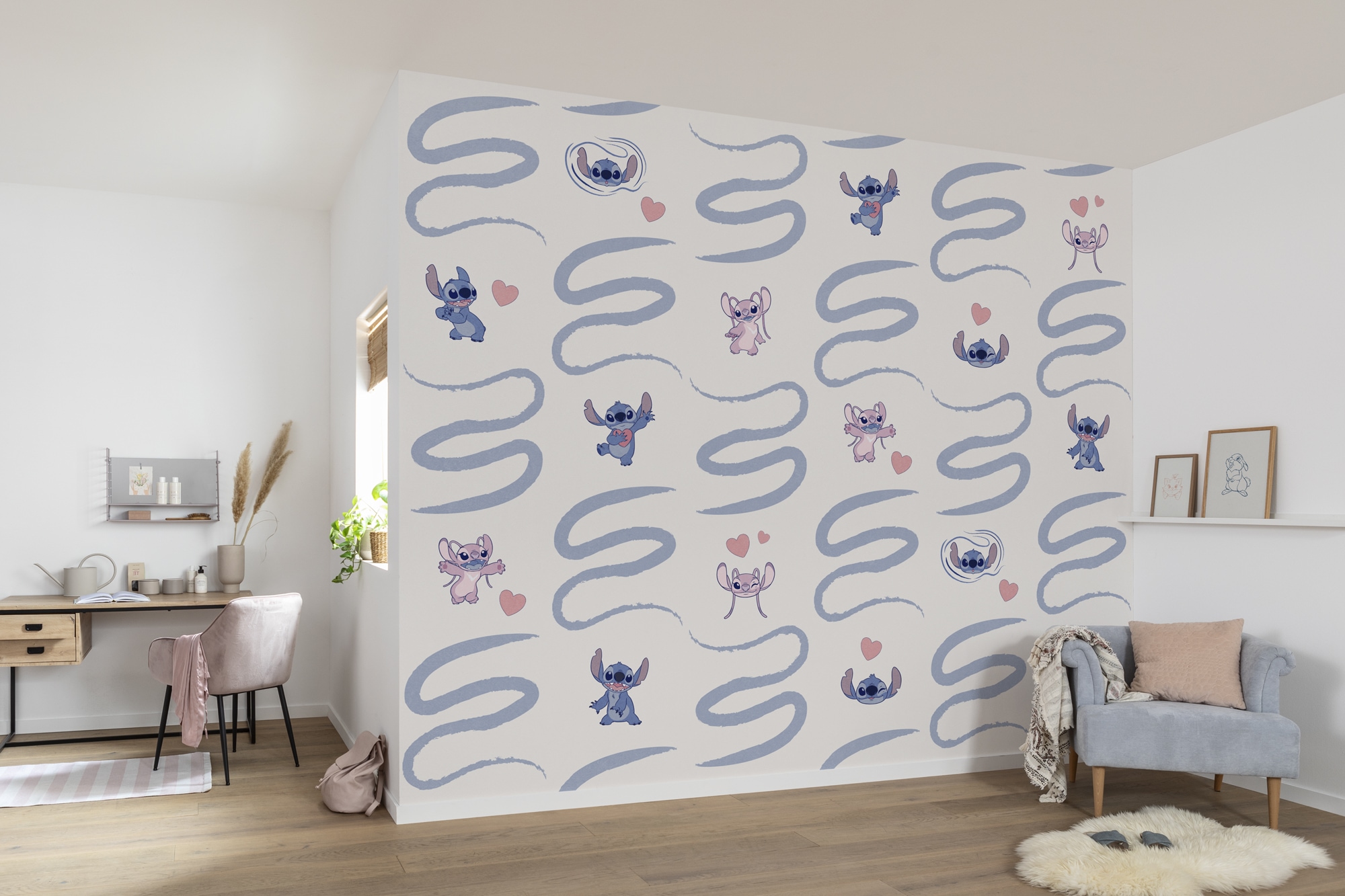 Image of Komar Fototapete "Digitaldruck Vlies - Lilo und Stitch Be Kind - Grösse 300 x 250 cm" bedruckt glatt Kinderzimmer