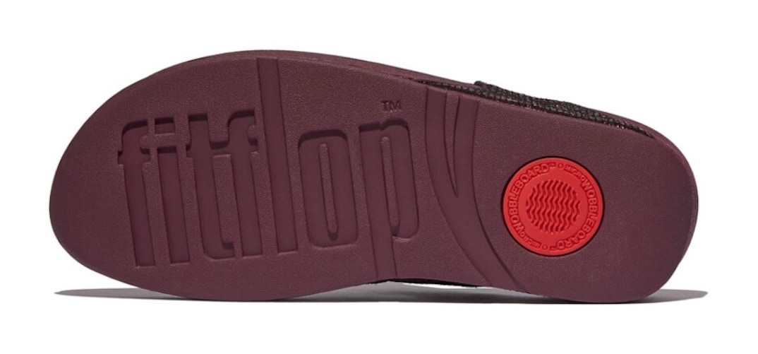 Fitflop Zehentrenner »LULU CRINKLED SHIMMER«  Slides, Badeschuh mit Glitter