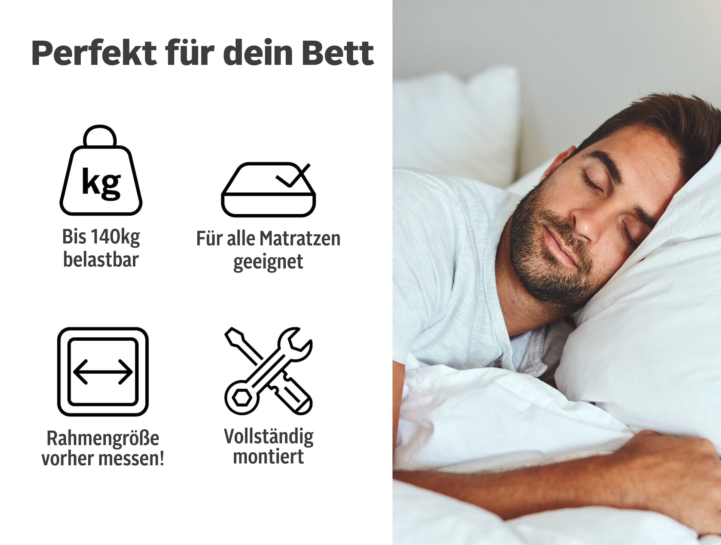 Älgdröm Lattenrost »Tronfjell, 90x200, 140x200 cm und weiteren Grössen« Lattenrost für alle Matratzen, langlebig, ergonomisch, 7-Zonen