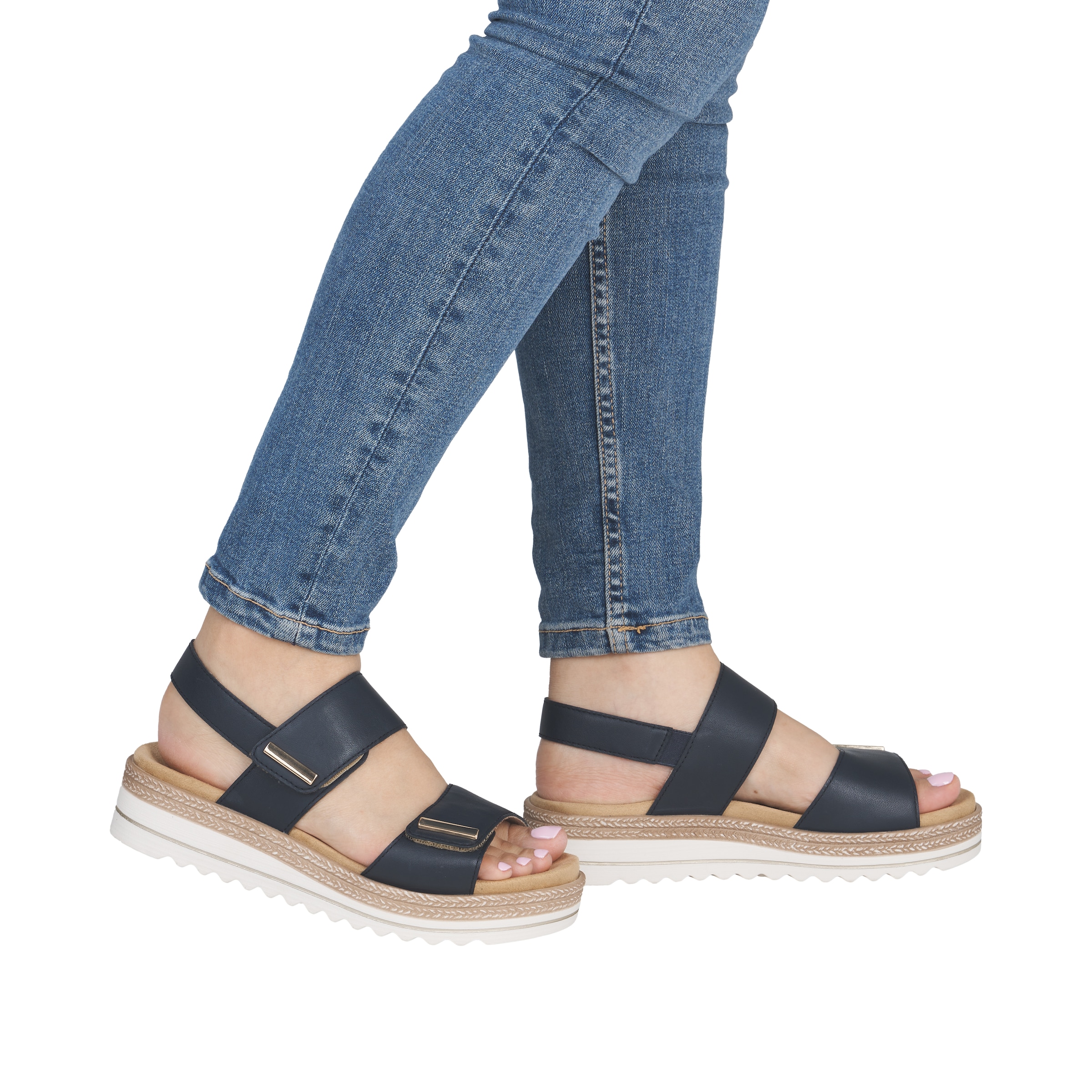 Remonte Sandales compensées  sandale à brides, chaussure confortable avec éléments décoratifs