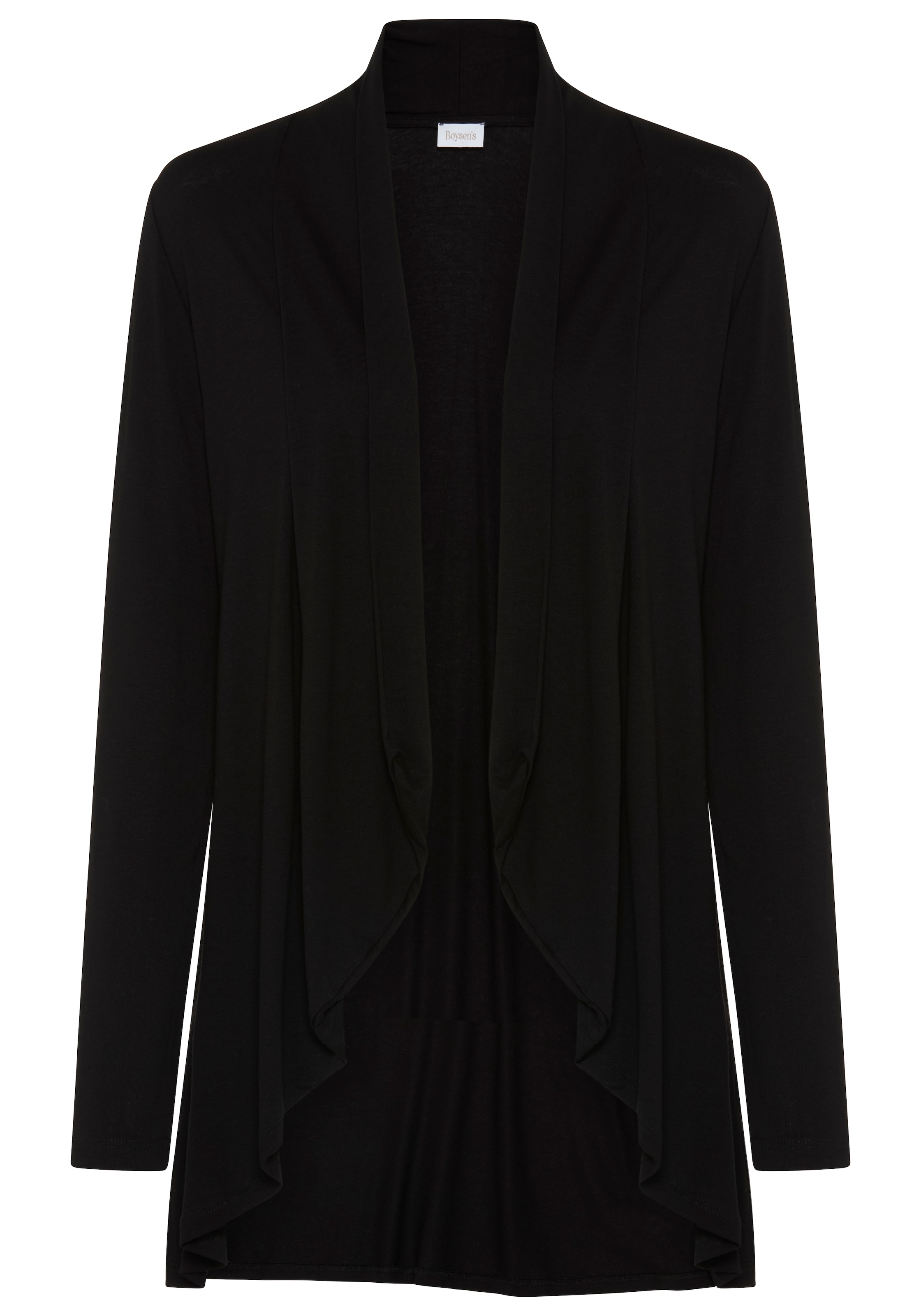 Boysen's Veste chemise Manches longues, avec col châle, en jersey élastique
