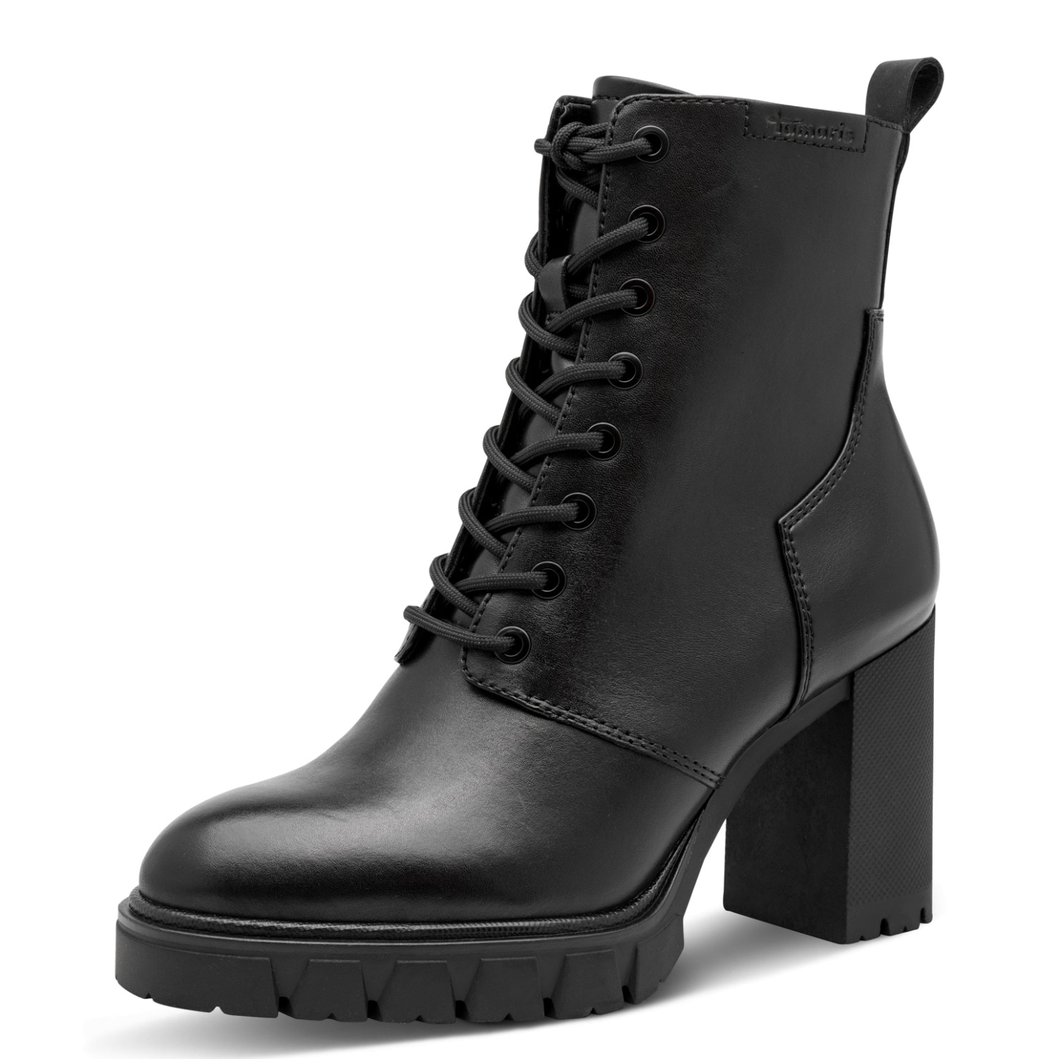 Tamaris Schnürstiefelette  Blockabsatz, Schnürboots mit Ziernähten