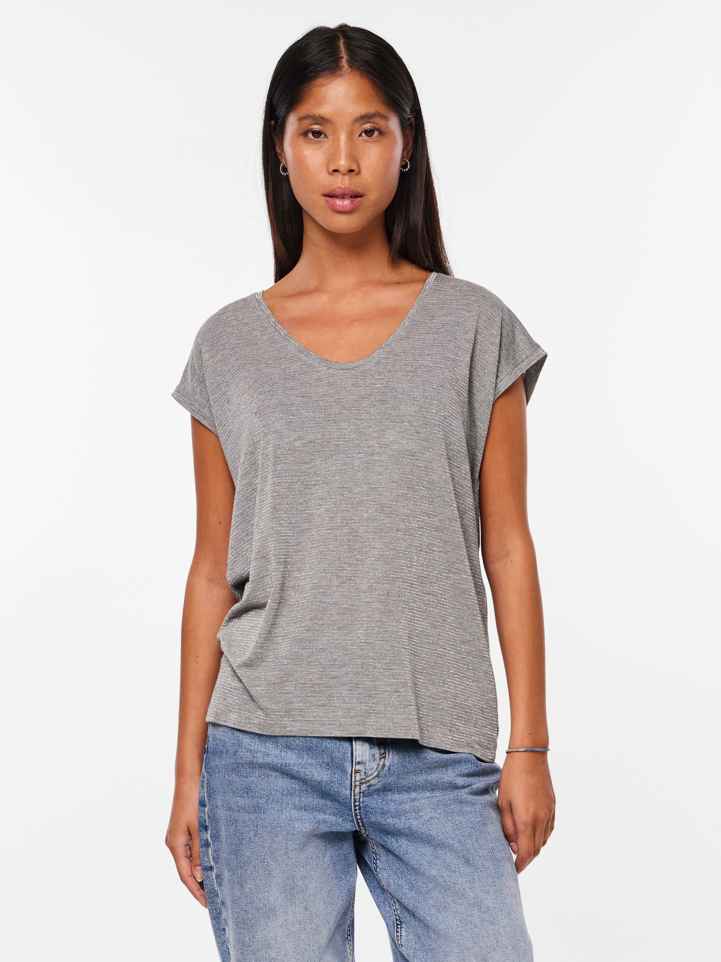 pieces Kurzarmshirt »PC BILLO« Viskosemischung, loose fit