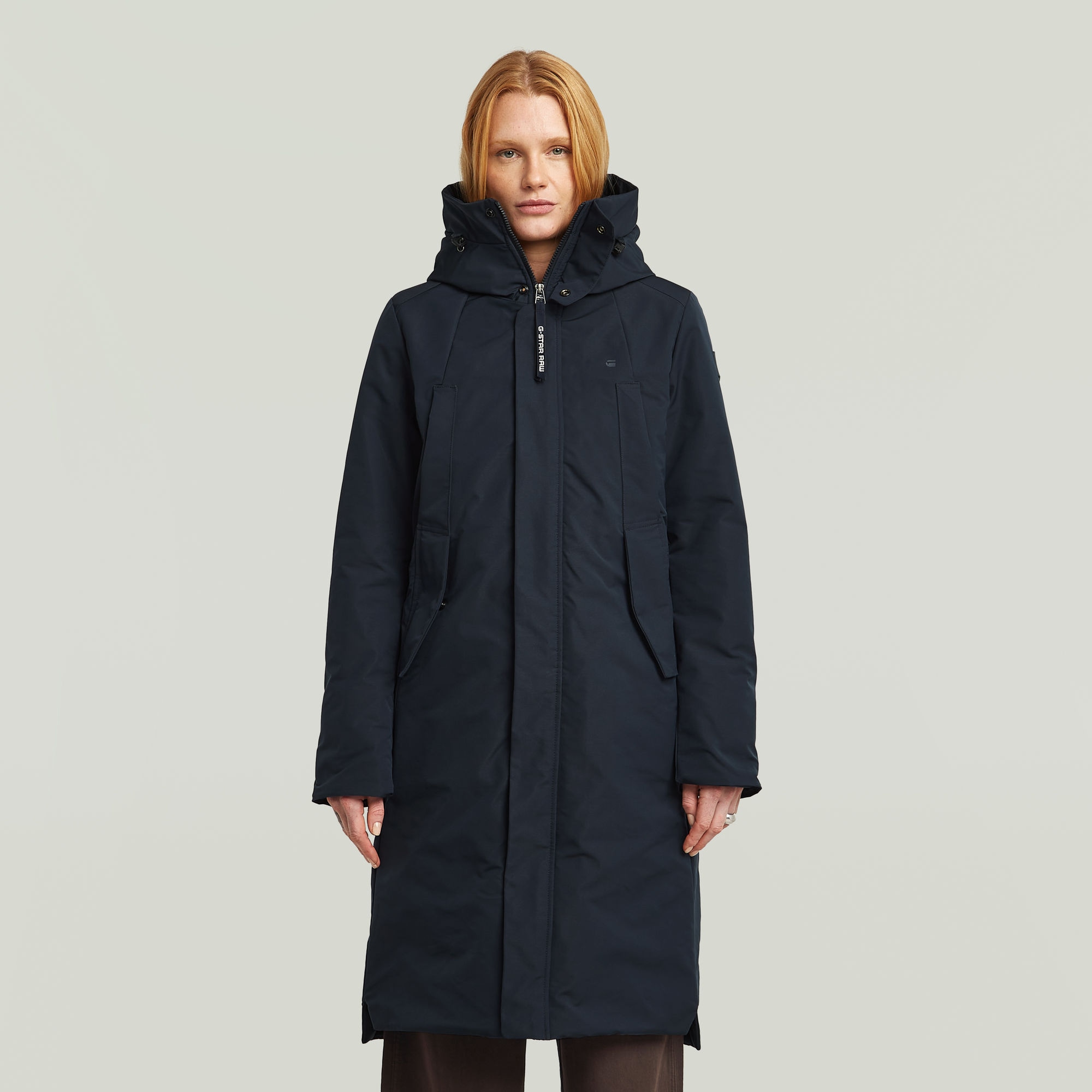 Image of G-STAR Langjacke "Vodan 2.0 Long Jacket" mit Kapuze in der Taille verstellbar