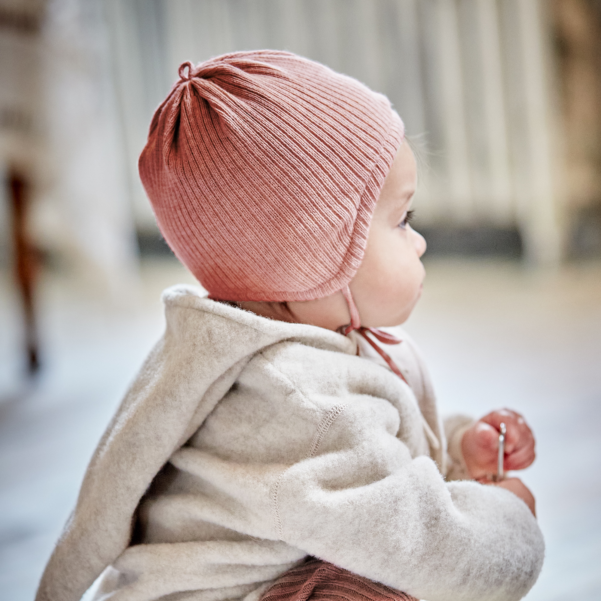 MAXIMO Strickmütze wärmend, zum Binden, unifarben