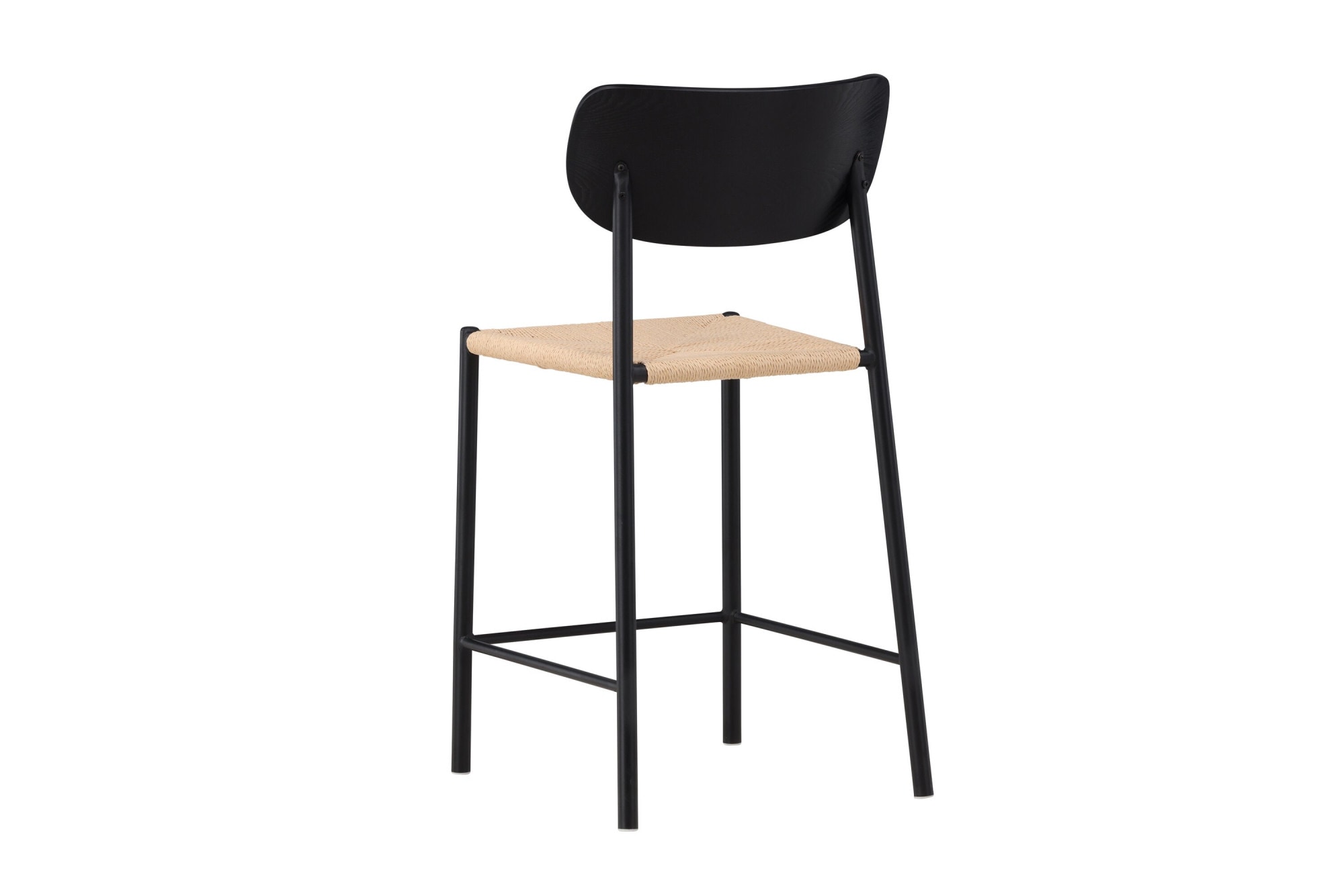 Venture Home Barhocker »Polly, Barhocker mit Rückenlehne und geflochtenem Seilsitz, 120 kg« 1 Stk. tlg. Tresenstuhl, Rattan, Stahlrahmen, geflochtenes Seil, hell