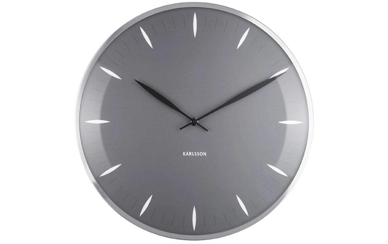 Wanduhr »Leaf 40 cm, Grau«