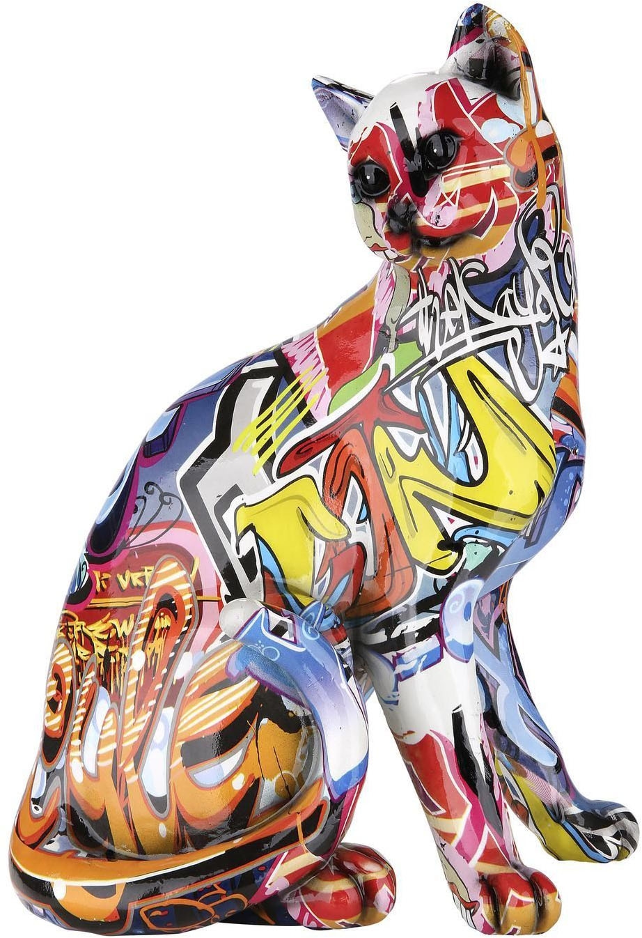 Image of GILDE Dekofigur "Figur Pop Art Katze" Dekoobjekt, Tierfigur, Höhe 29 cm, Wohnzimmer