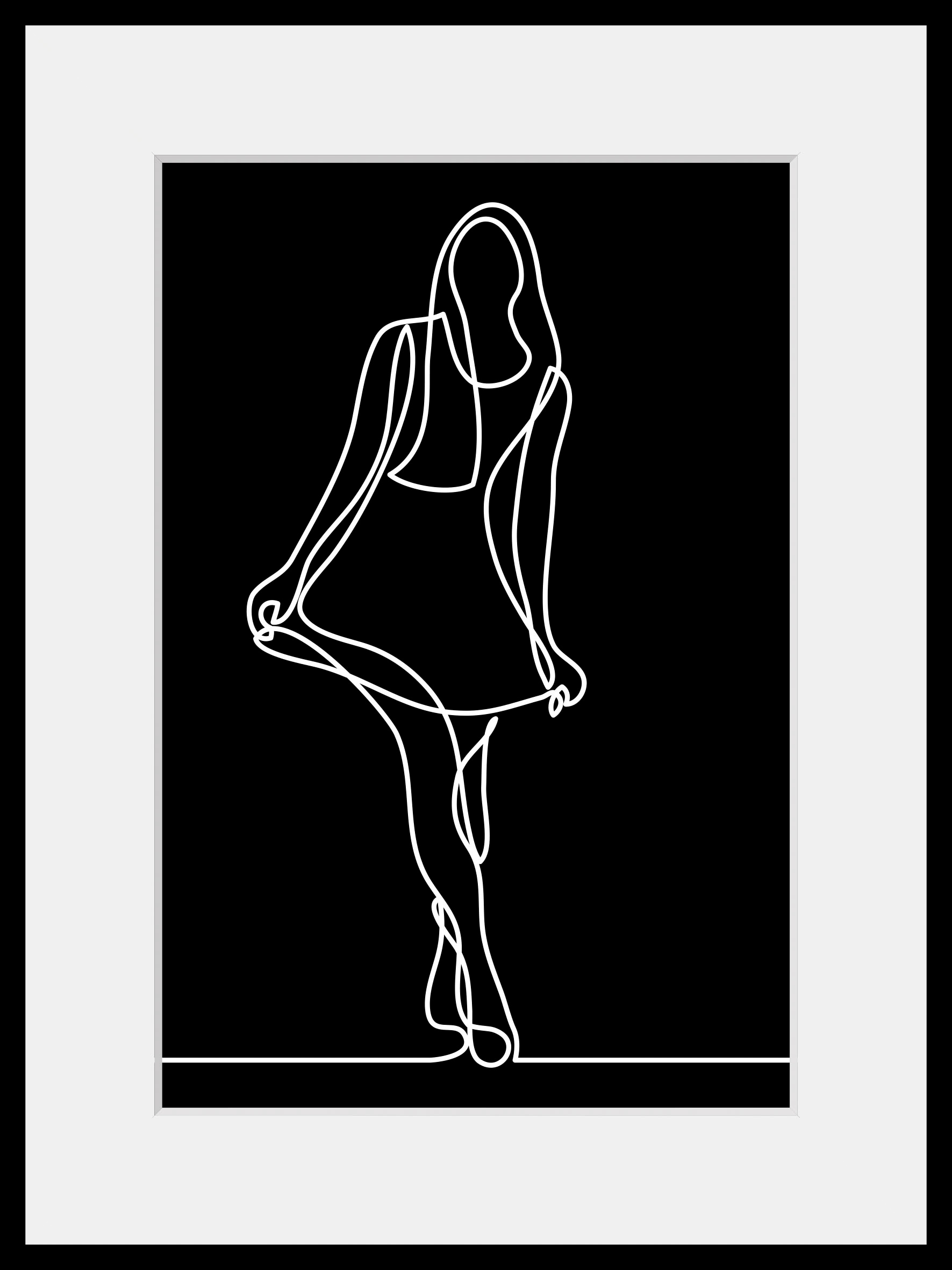 queence Bild »Jolina«, Frau-Kunst-Schwarz-Weiss-Bilder von Frauen, (1 St.), HD Premium Poster-Druck inkl. Holzrahmen