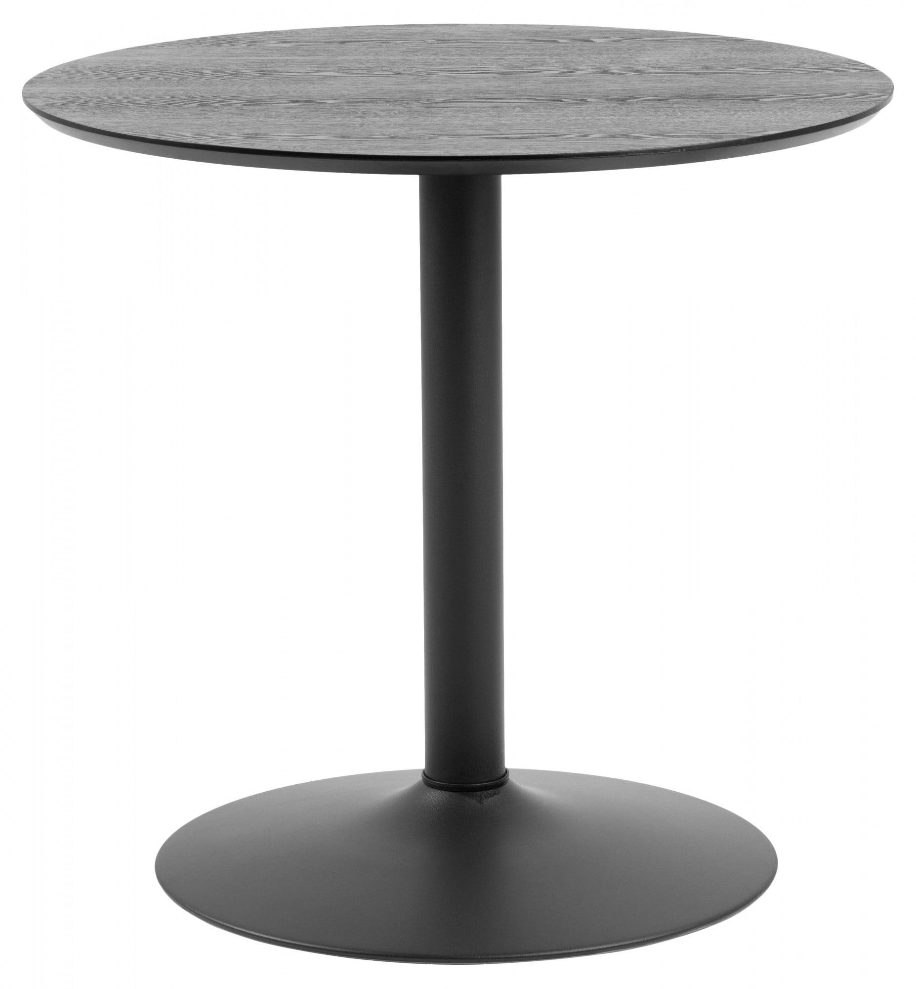 ACTONA GROUP Table de salle à manger »Ibiza, Runder Küchentisch - pflegeleicht, platzsparend & robust« Tisch, Tulpentisch, 1 cuis tlg. Cafetisch, Esstisch rund Ø 80 cm, Schwarz, mit Trompete Gestell