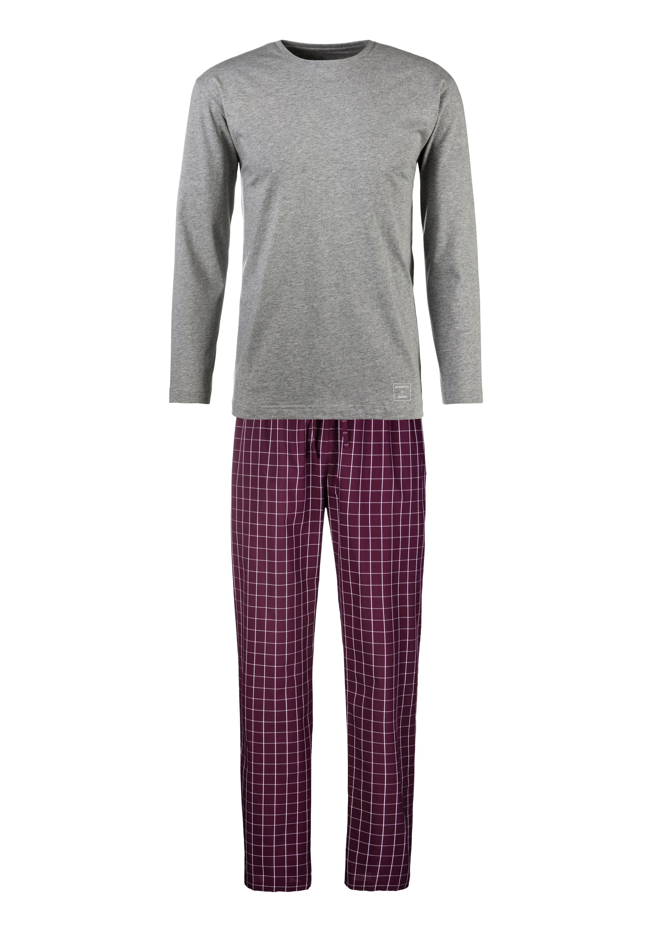 Image of AUTHENTIC LE JOGGER Pyjama, mit karierter Webhose bei Ackermann Versand Schweiz