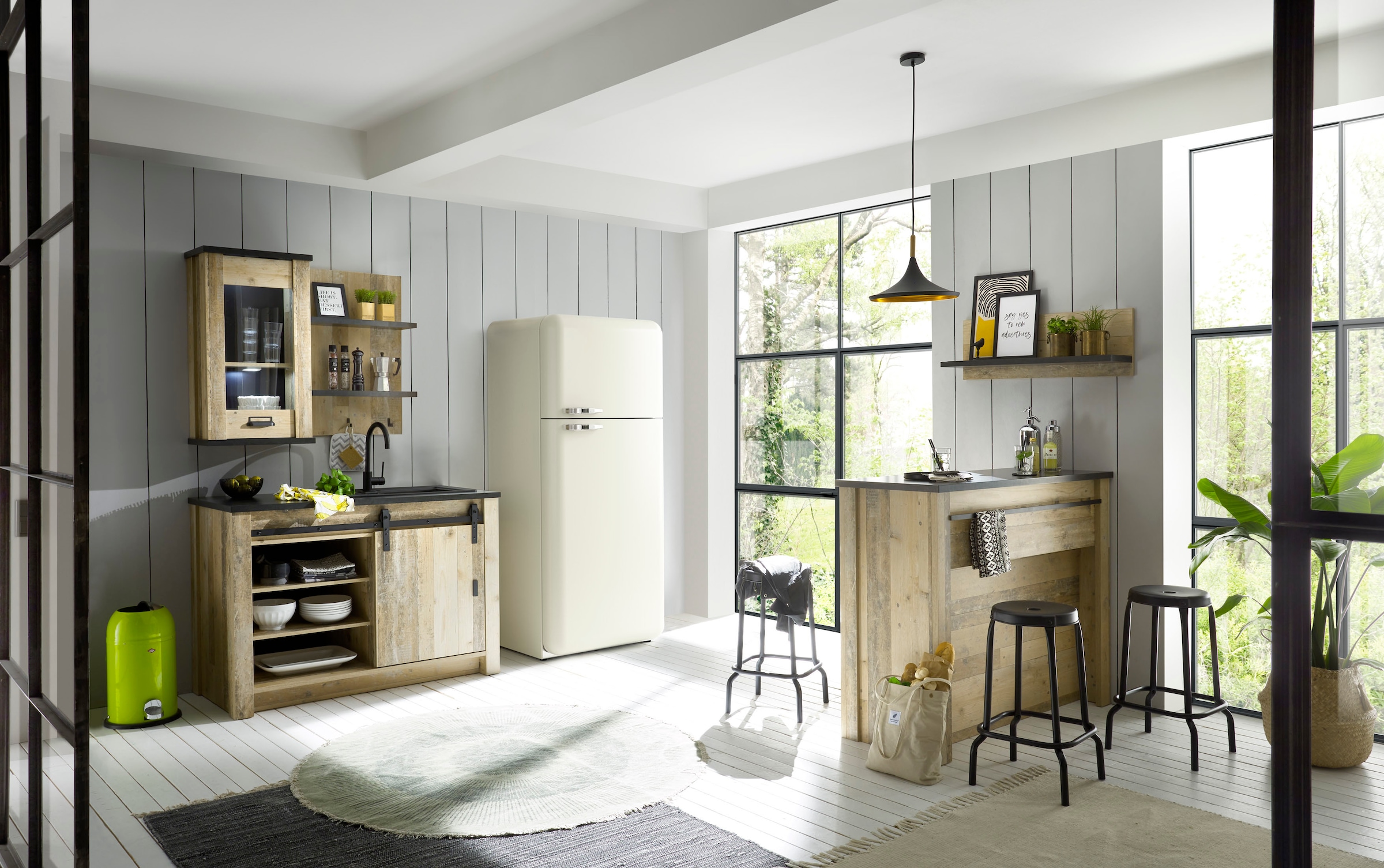 Home affaire Pantryküche »Sherwood« Breite 131 cm, ohne E-Geräte