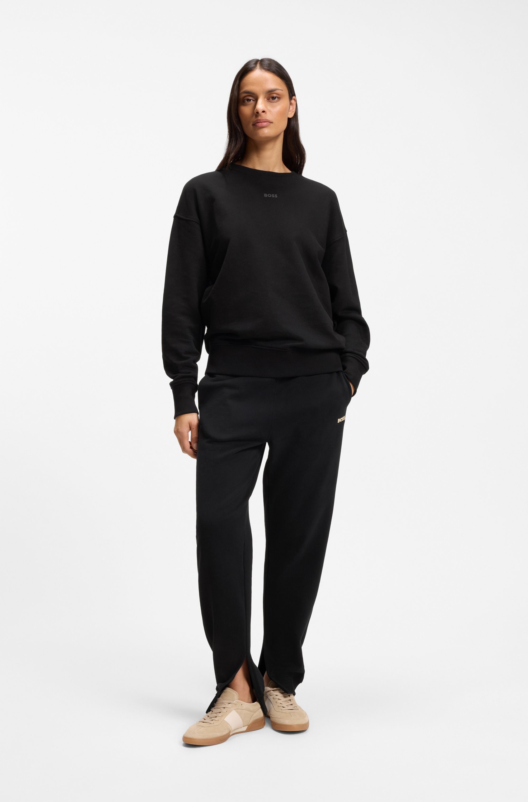 BOSS ORANGE Sweatshirt »Eteia Premium Damenmode«, oversized, Rundhals, mit BOSS Logo
