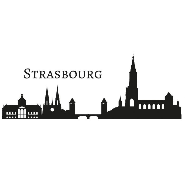 Image of Wall-Art Wandtattoo »Stadt Skyline Strasbourg 120cm«, (1 St.) bei Ackermann Versand Schweiz