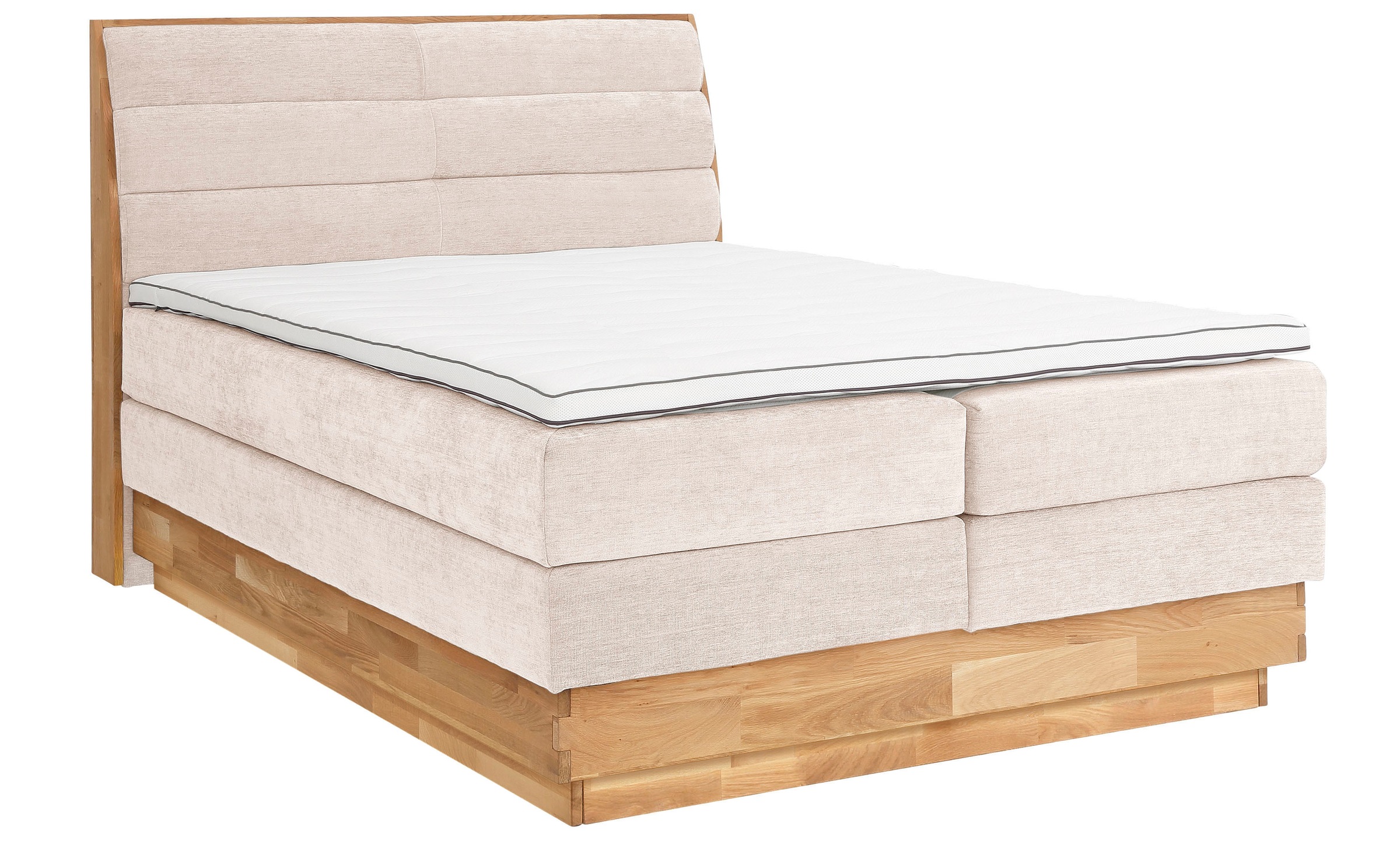 GOODproduct Boxspringbett »Jenna«, ohne LED-Beleuchtung, mit zertifizierten, recycelten Bezugsstoffen