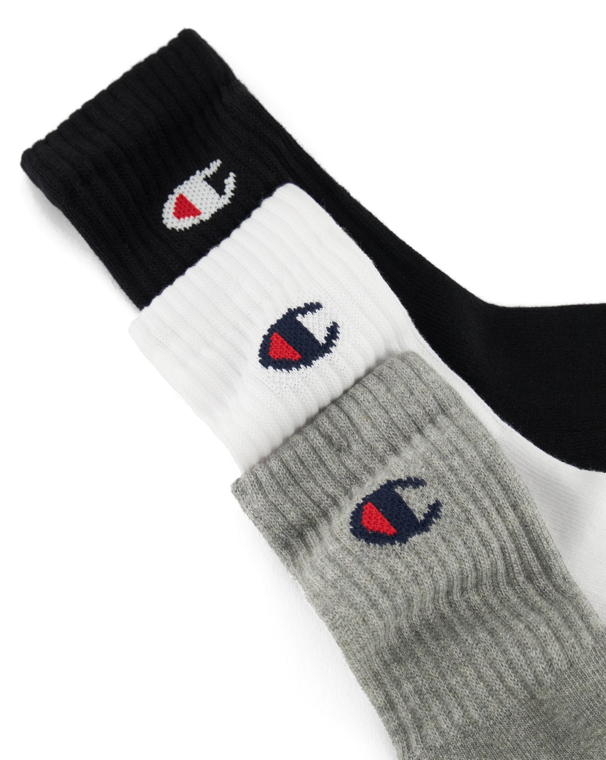 Champion Sportsocken »3 Pack Crew Socks« 3 Paar tlg. für sportive Aktivitäten, dreiteiliges Set, sportlicher Stil