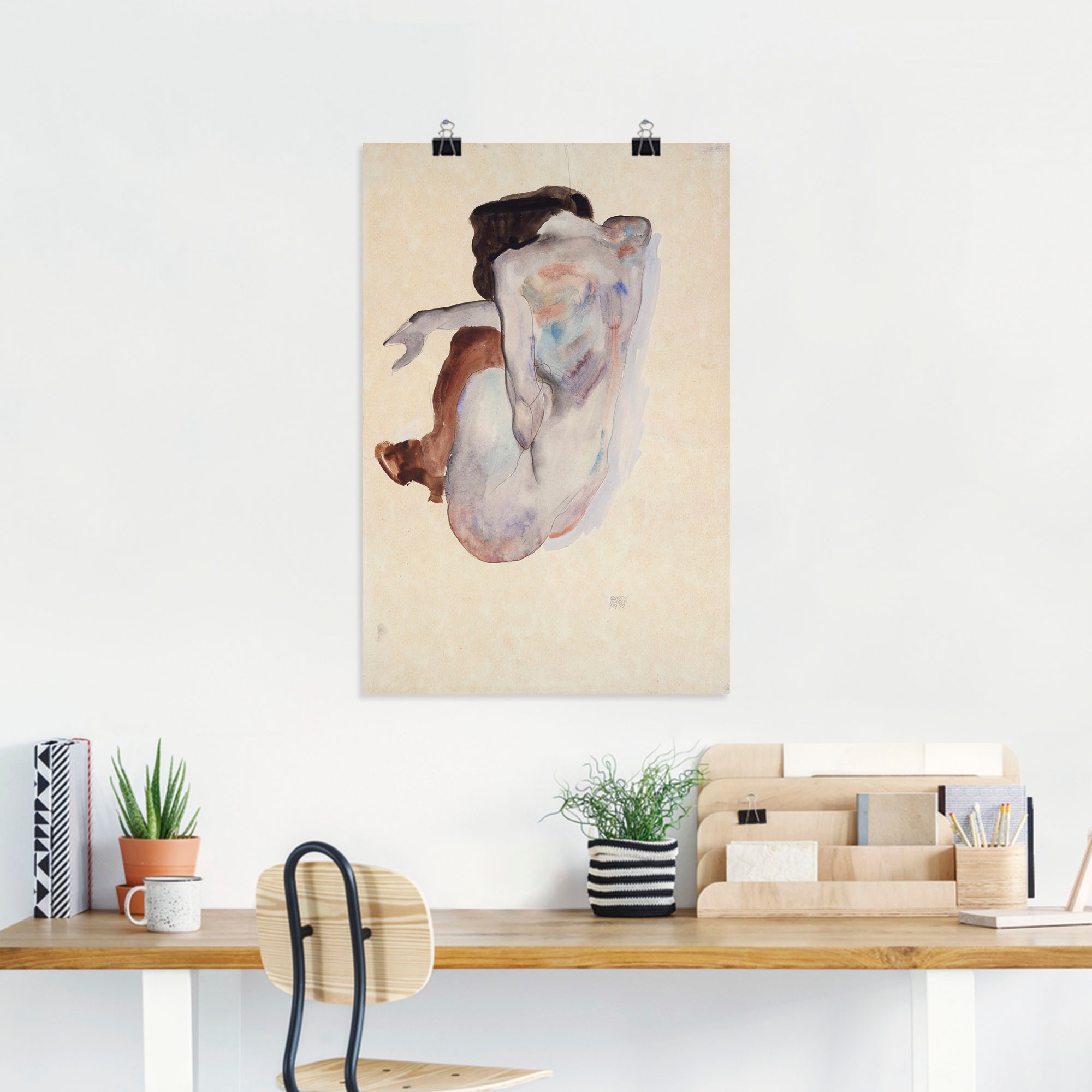Artland Wandbild »Kauernder Akt mit Schuhen«, Erotische Bilder, (1 St.), als Poster in verschied. Grössen