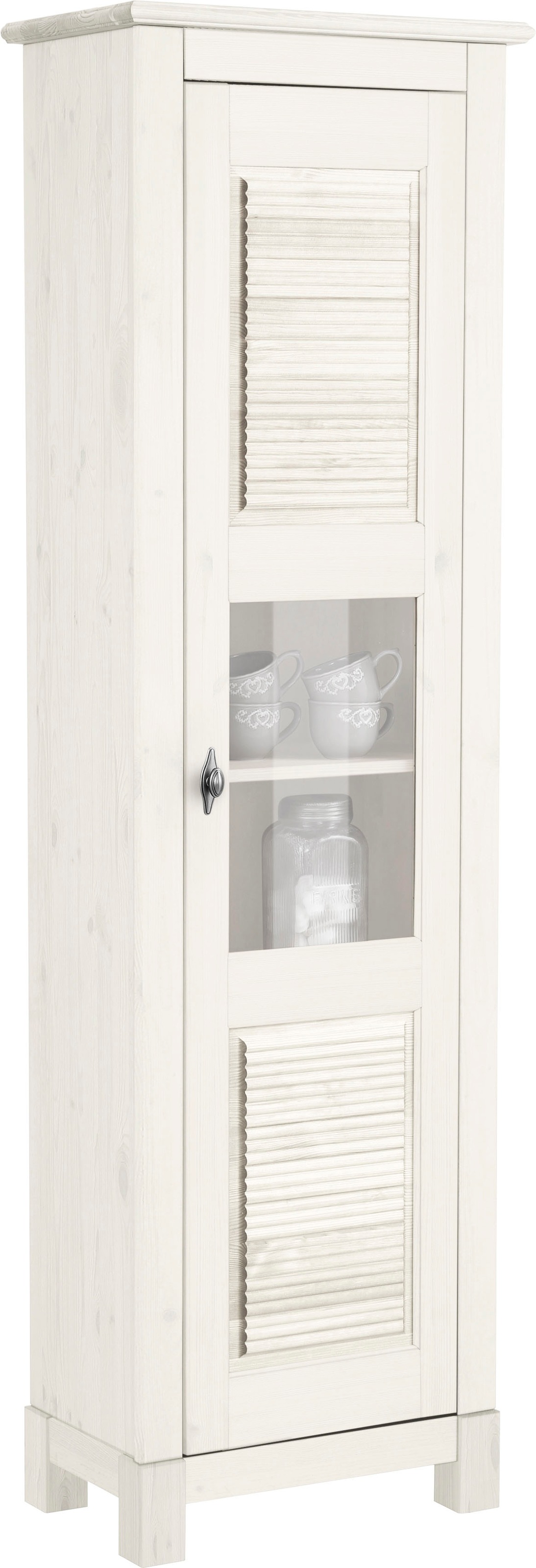 Image of GOODproduct Vitrine "Rauna Vitrinenschrank, Stauraumchrank" Höhe 180 cm, aus massiver Kiefer, FSC-zertifiziert