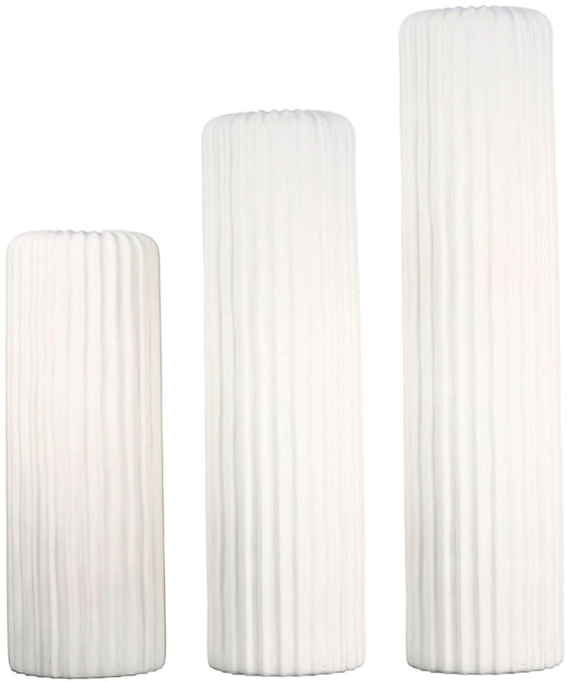 Casablanca by Gilde Bodenvase »Vase Fjord weiss H. 58 cm«, (1 St.)