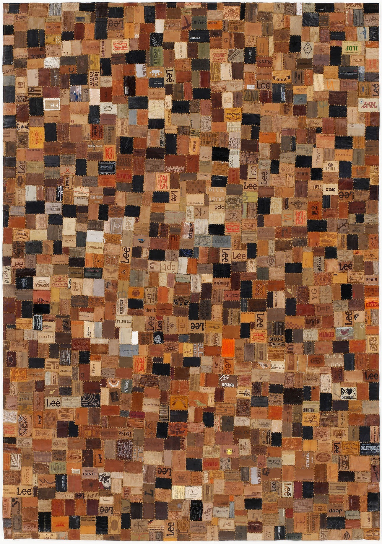 Image of OCI DIE TEPPICHMARKE Lederteppich »Labelstar«, rechteckig, 3 mm Höhe, echtes Leder im Patchwork Design, Wohnzimmer bei Ackermann Versand Schweiz