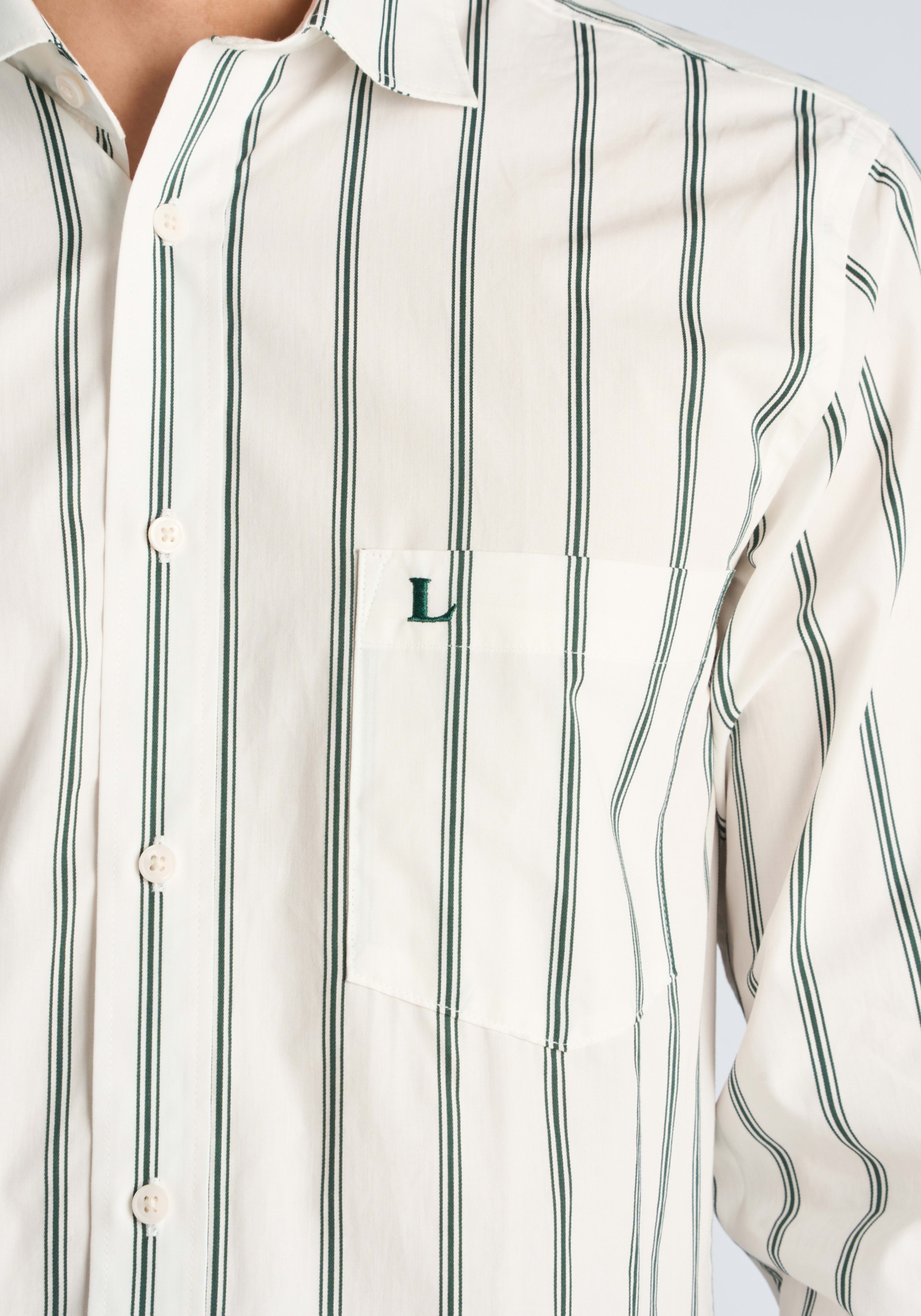 LINDBERGH Chemise à manches longues avec design à rayures / coton