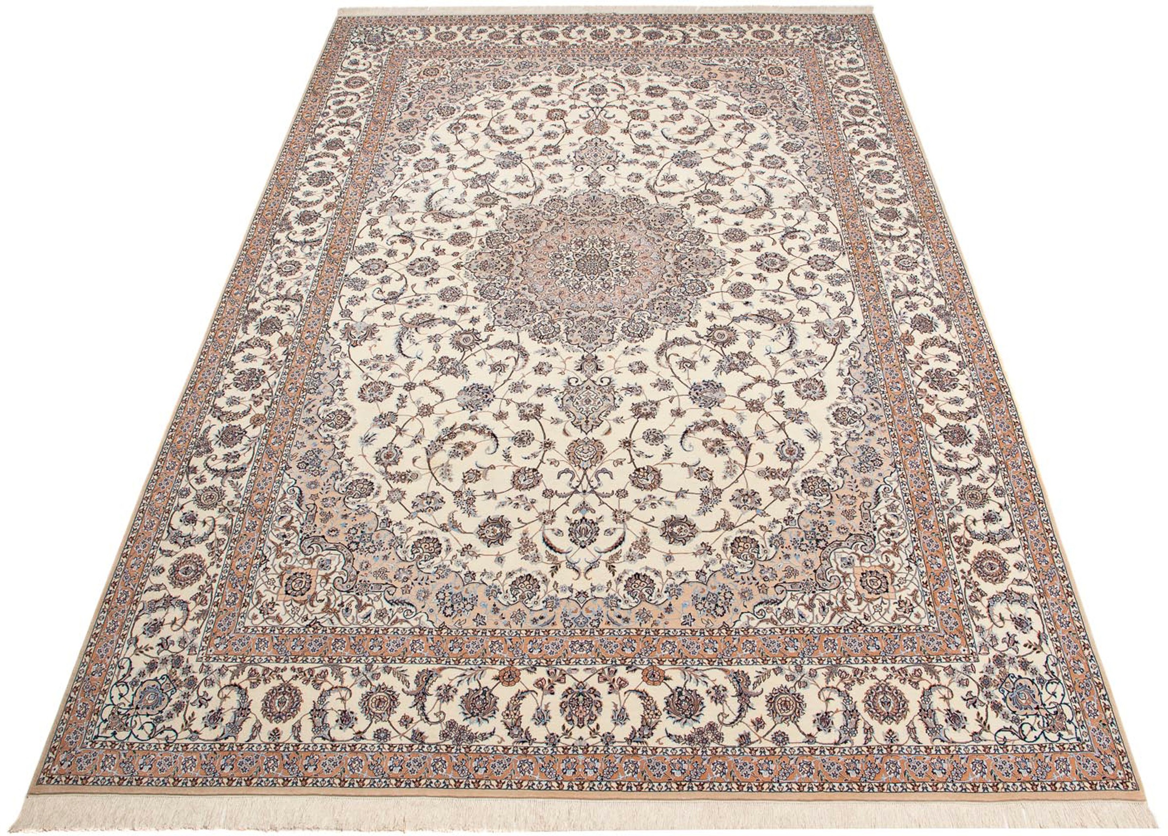 Image of morgenland Orientteppich »Perser - Nain - Premium - 440 x 304 cm - braun«, rechteckig, 6 mm Höhe, Wohnzimmer, Handgeknüpft, Einzelstück mit Zertifikat bei Ackermann Versand Schweiz