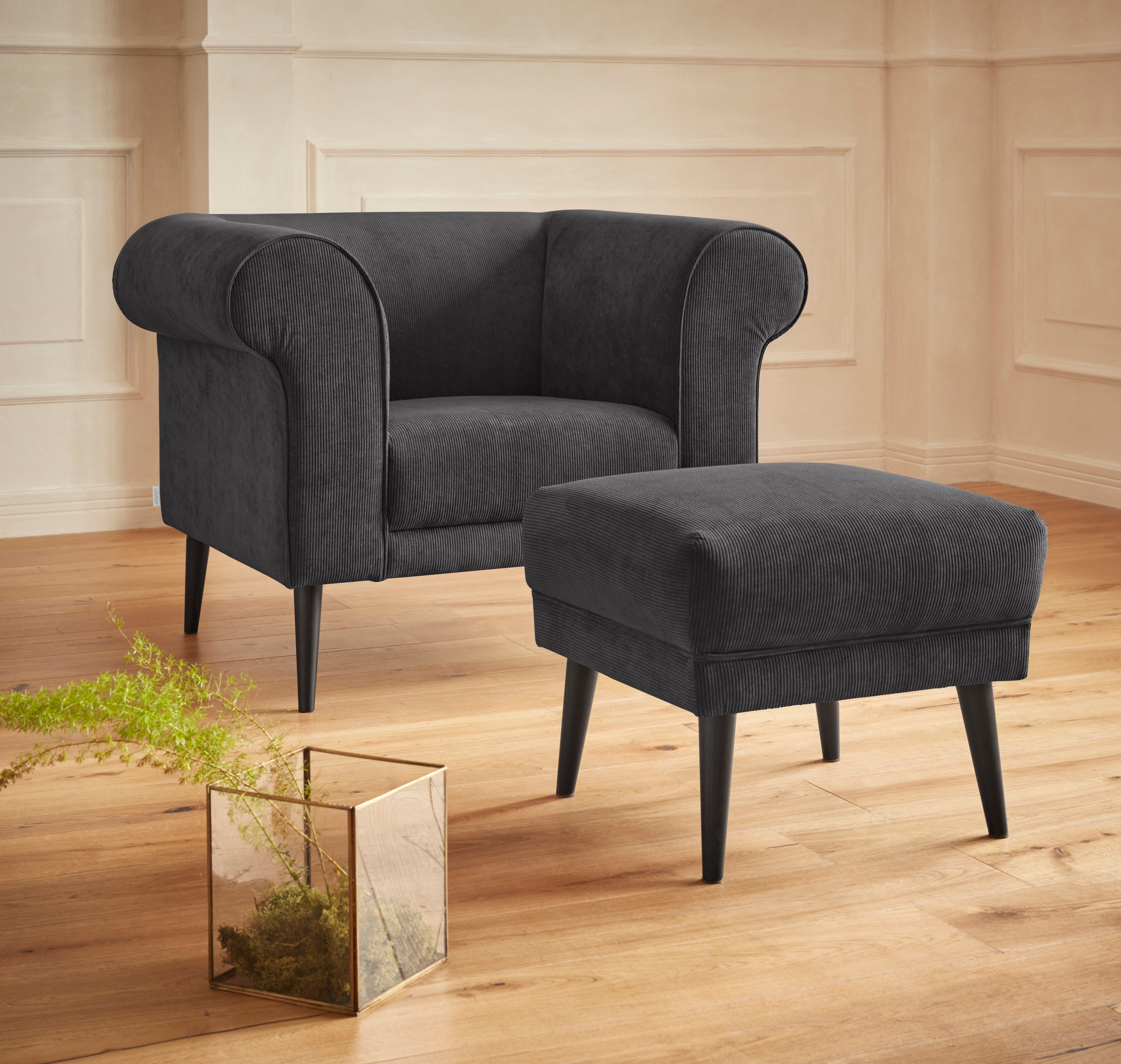 Image of Guido Maria Kretschmer Home&Living Sessel »Corduroy«, mit Federkern-Polsterung und wunderschönen Armlehnen bei Ackermann Versand Schweiz