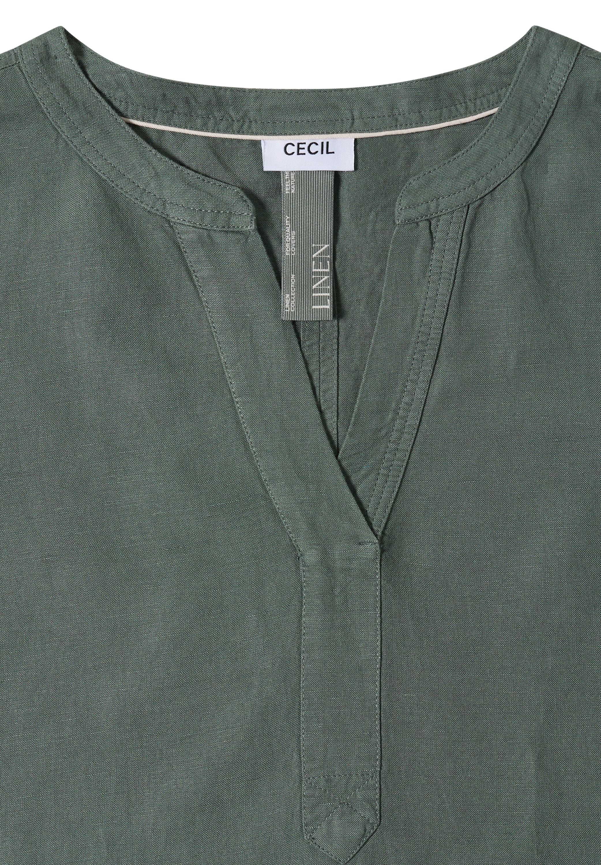 Cecil Midikleid Ohne Taschen Sommerkleid aus Leinenmix