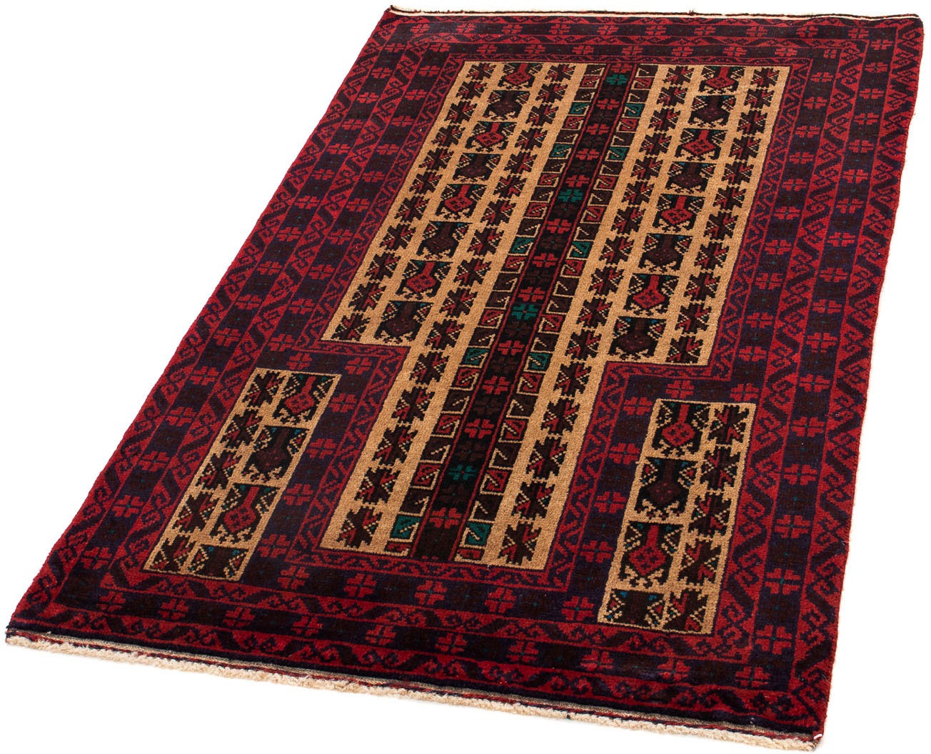 Image of morgenland Orientteppich »Belutsch - 137 x 84 cm - rot«, rechteckig, 8 mm Höhe, Wohnzimmer, Handgeknüpft, Einzelstück mit Zertifikat bei Ackermann Versand Schweiz