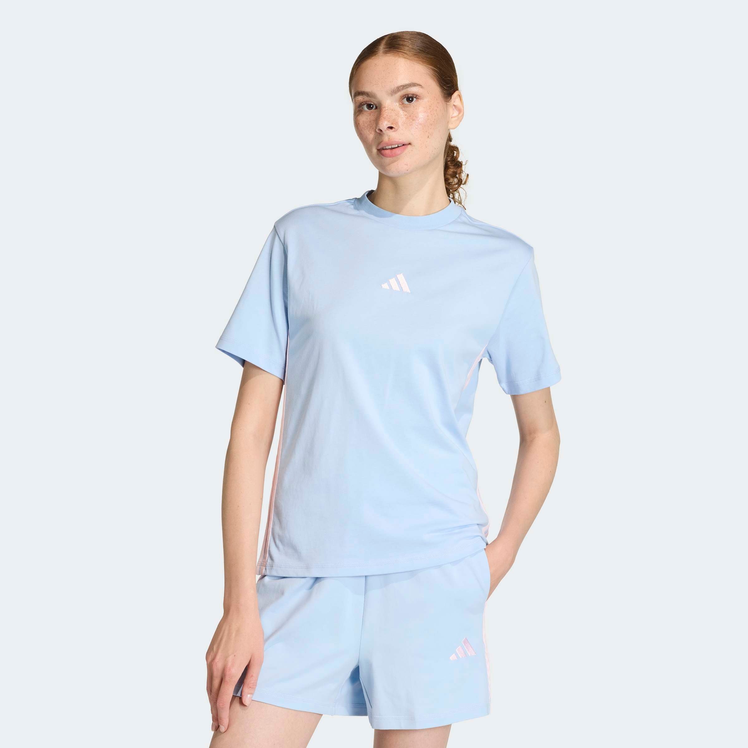 Image of adidas Sportswear T-Shirt "ESSENTIALS 3-STREIFEN COTTON"