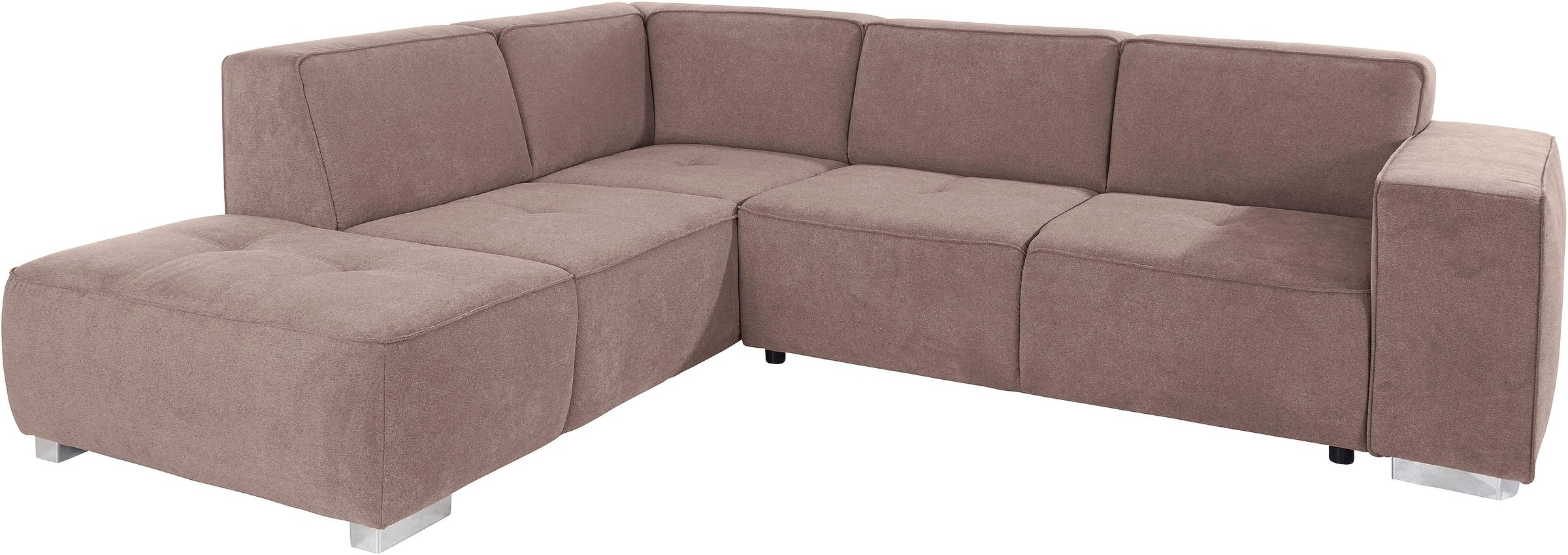INOSIGN Ecksofa »Sapporo L-Form«, wahlweise Bettfunktion oder Sitztiefenverstellung, Federkern