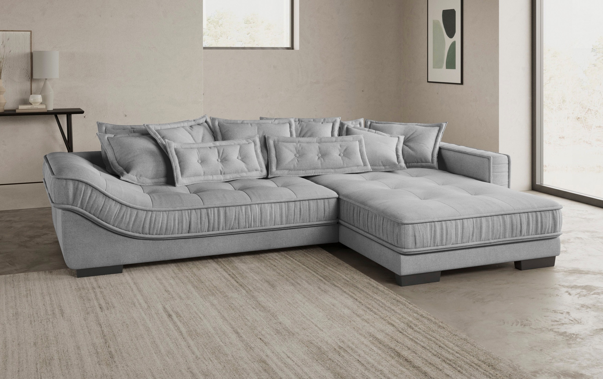 Mr. Couch Ecksofa »Diwan II, L-Form«, Wahlweise mit Kaltschaumpolsterung bis 140 kg belastbar