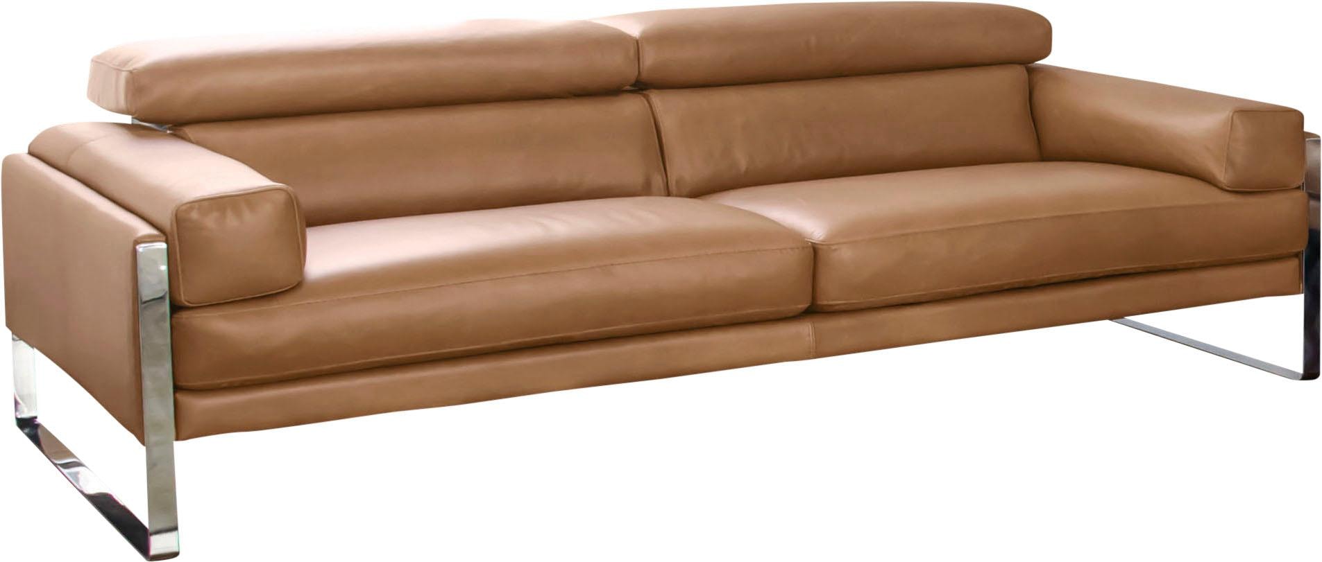 Image of CALIA ITALIA 2-Sitzer "Romeo, Designsofa der Extraklasse mit tollem Sitzkomfort, Breite 182cm" edle Design Kufenfüsse und edlem Lederbezug