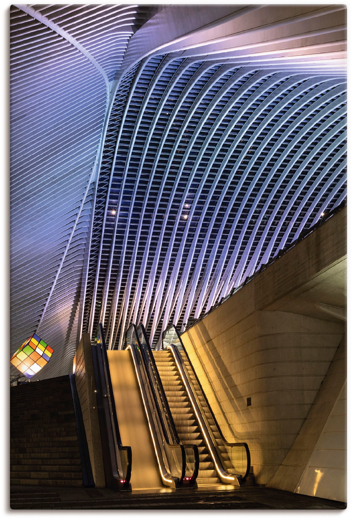 Image of Artland Wandbild »Bahnhofsaufgang«, Gebäude, (1 St.), in vielen Grössen & Produktarten - Alubild / Outdoorbild für den Aussenbereich, Leinwandbild, Poster, Wandaufkleber / Wandtattoo auch für Badezimmer geeignet bei Ackermann Versand Schweiz