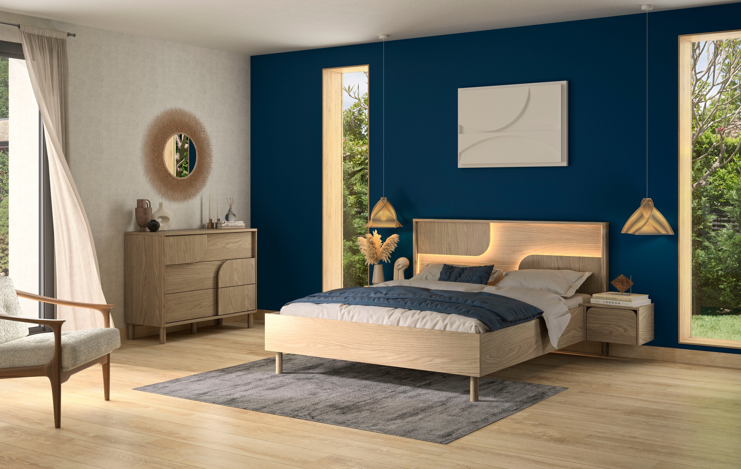 Gami Nachtschrank "GALYS Nachtschrank" Eleganter Nachttisch