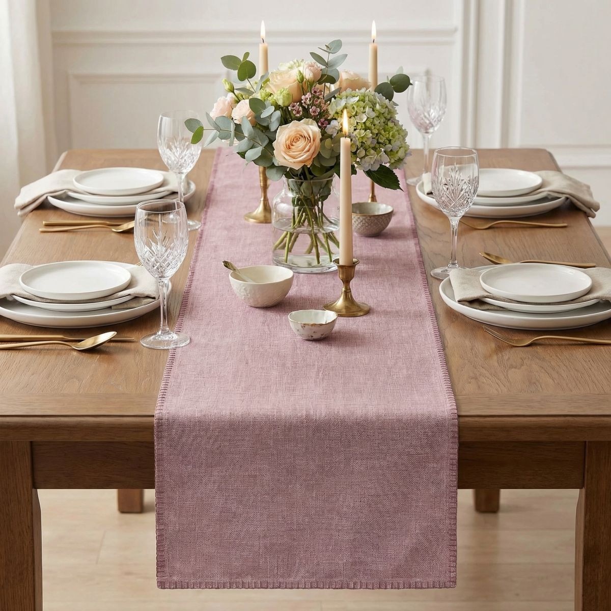 Home affaire Chemin de table »Tischläufer rose 45x150cm«