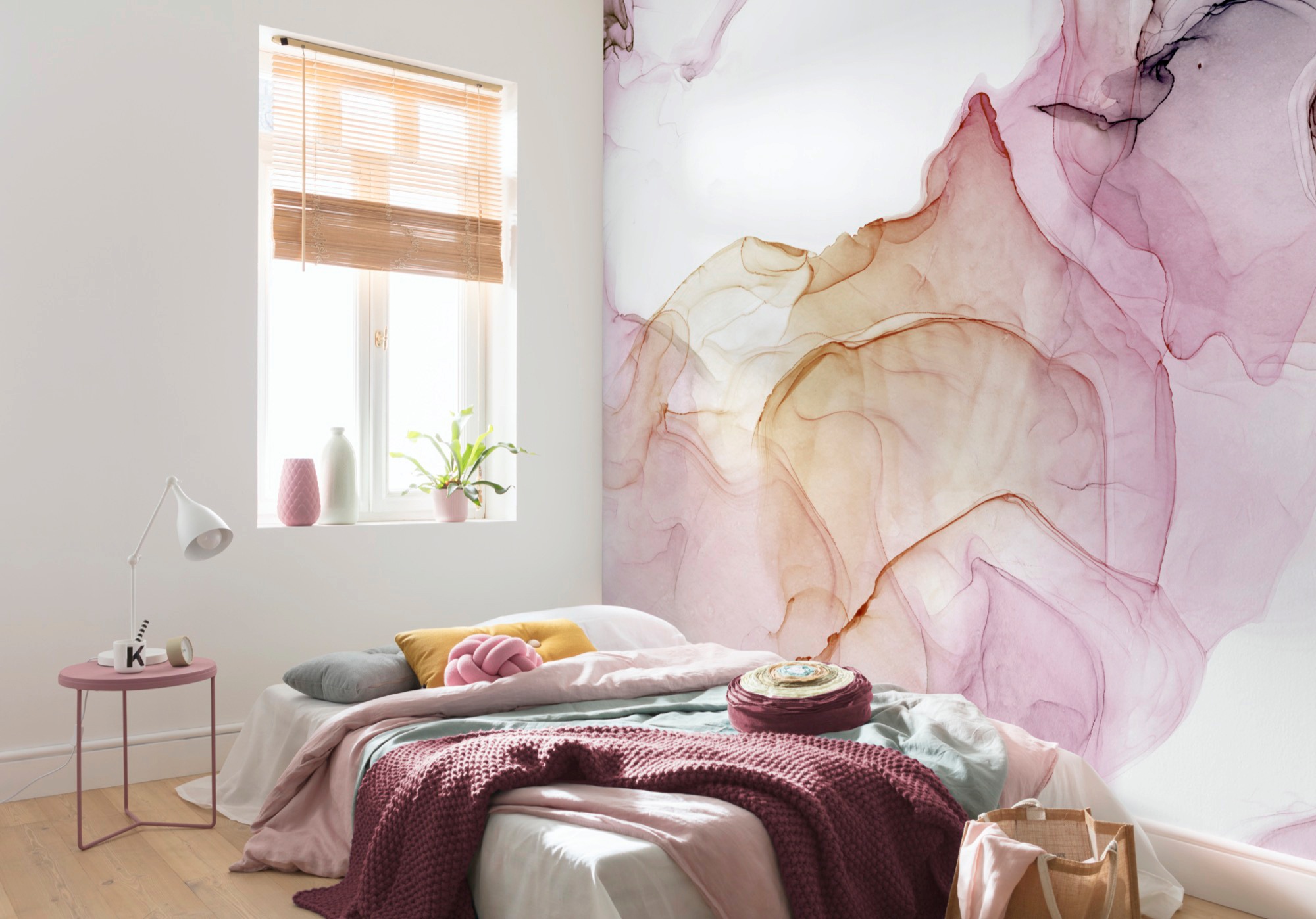 Komar Vliestapete "Digitaldruck Vlies - Shiny Fluid - Größe 400 x 280 cm" bedruckt glatt Wohnzimmer, Schlafzimmer