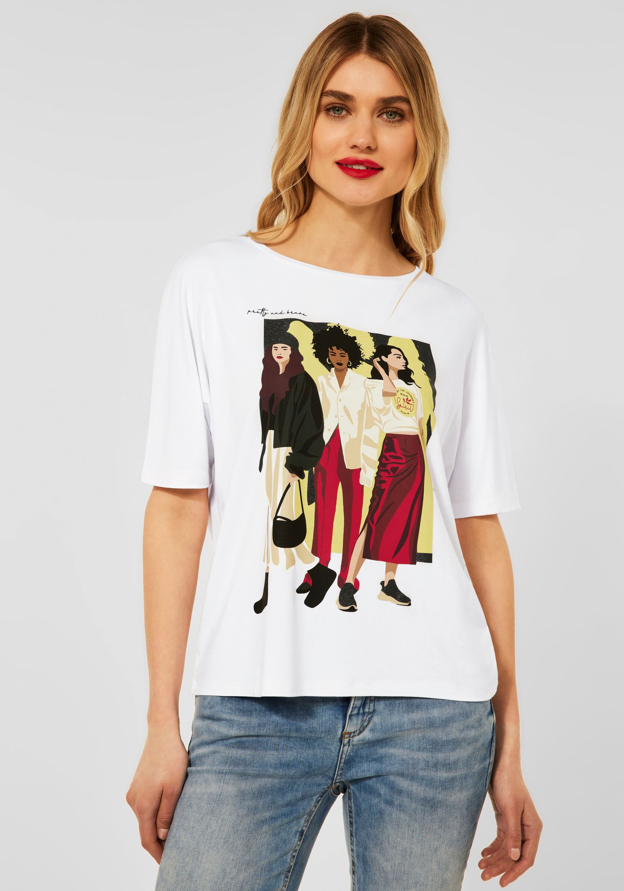 Image of STREET ONE T-Shirt, mit grossem Frontdruck bei Ackermann Versand Schweiz