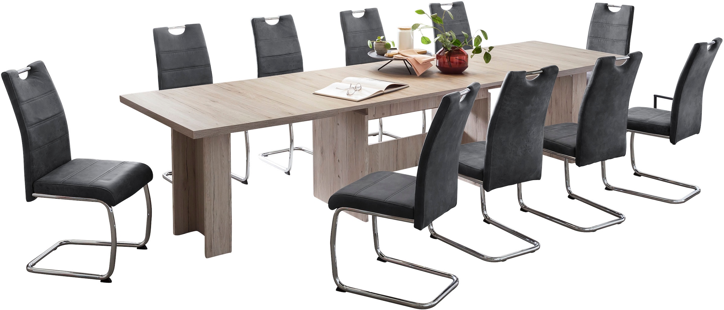 HELA Essgruppe, (Set, 11 tlg.), Ausziebar 160 - 300 cm