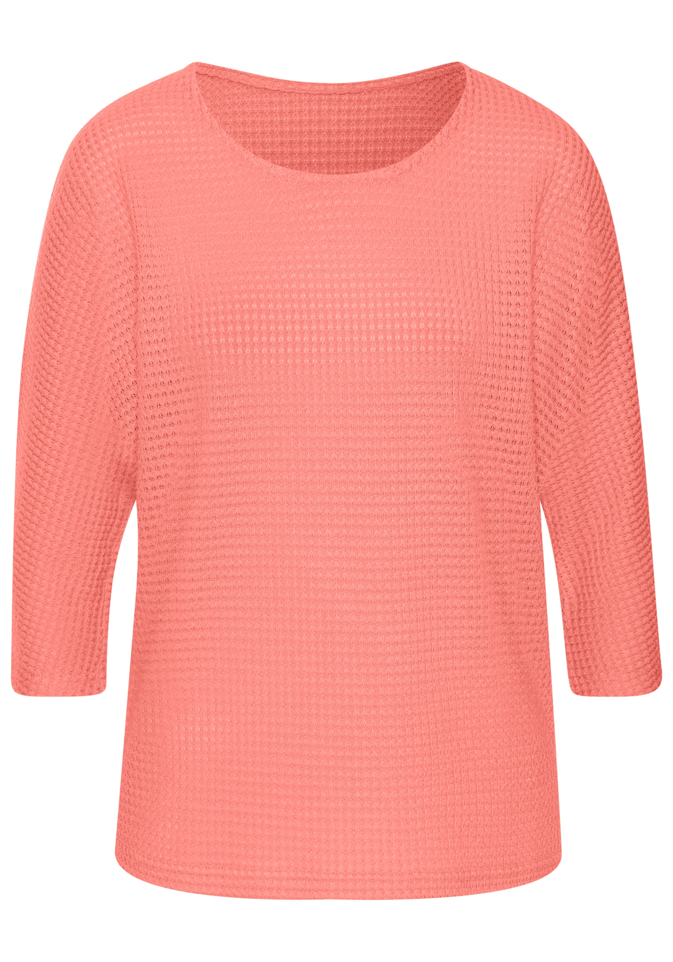 Vivance T-shirt à manches 3/4 »aus bügelfreiem Waffelstrick« aus bügelfreier Strickqualität