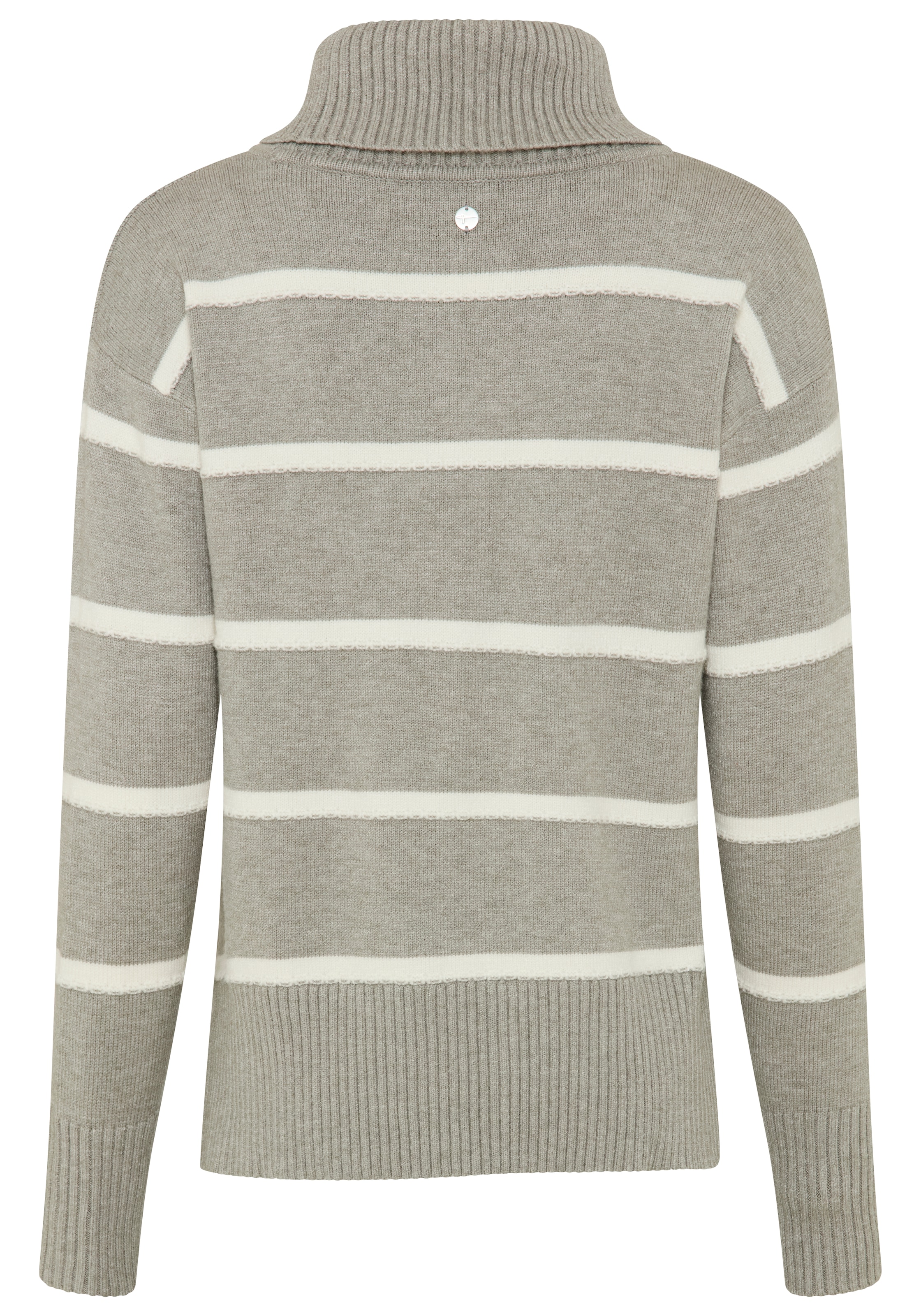 Tamaris Rollkragenpullover »in Oversize-Passform mit gestreifter Optik« aus weicher Viskosemischung