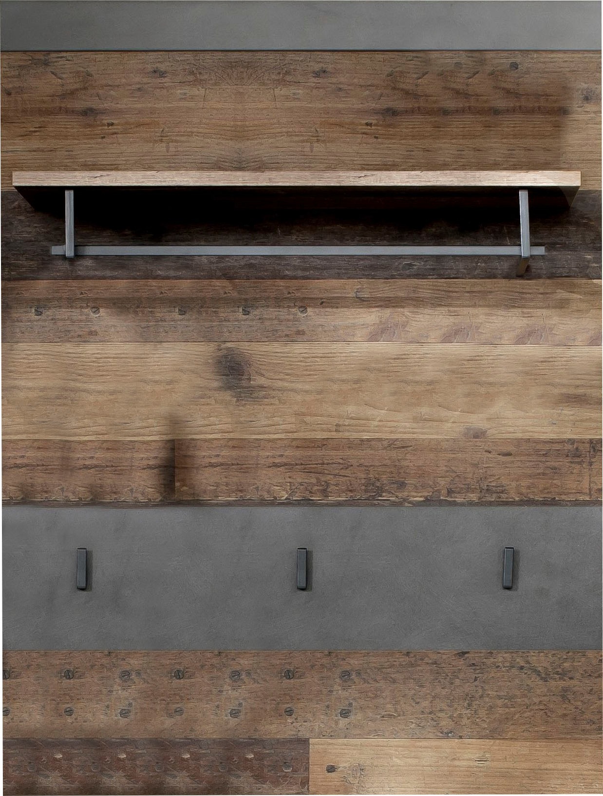Home affaire Garderobenpaneel »Ilana« Garderobenpaneel mit Ablage & Haken - (B/T/H) 80/29/106 cm