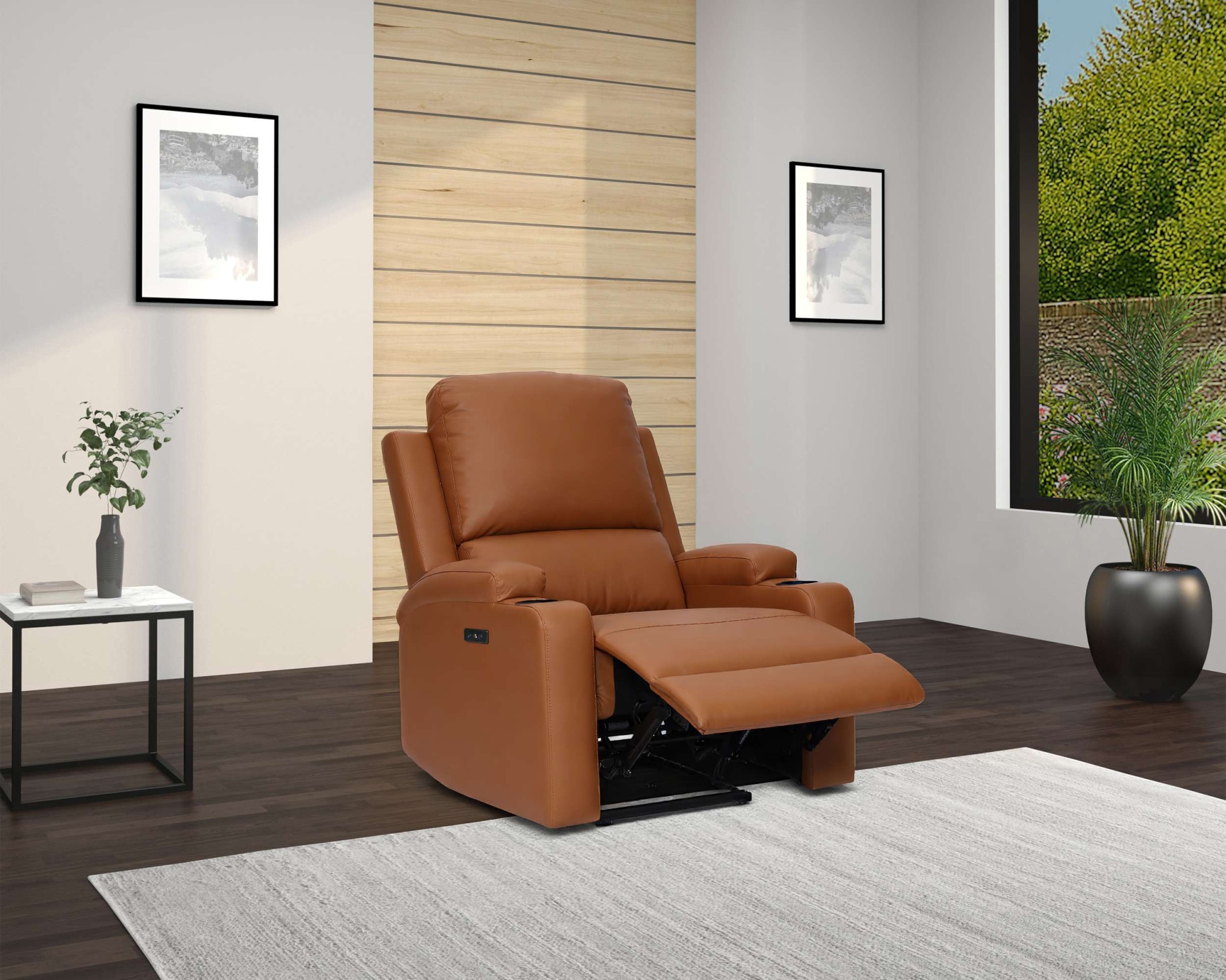 GOODproduct Fauteuil de relaxation »NAPORI Lederoptik, Kinosessel, Multimedia-Sessel« Fauteuil TV avec fonction relaxation manuelle et électrique et porte-boisson