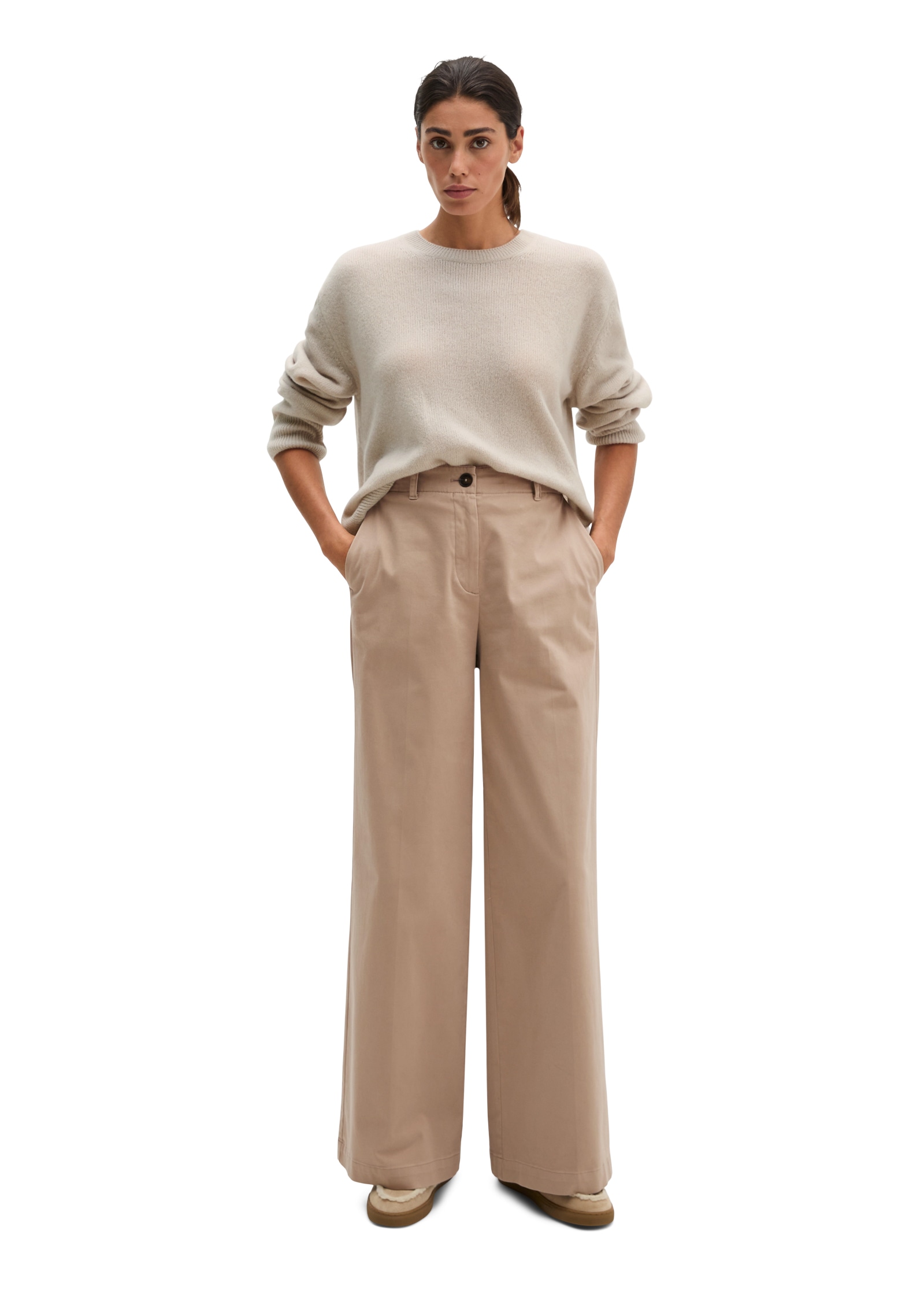 Marc O'Polo Stoffhose  Model Margo wide aus Organic Cotton-Satin-Stretch