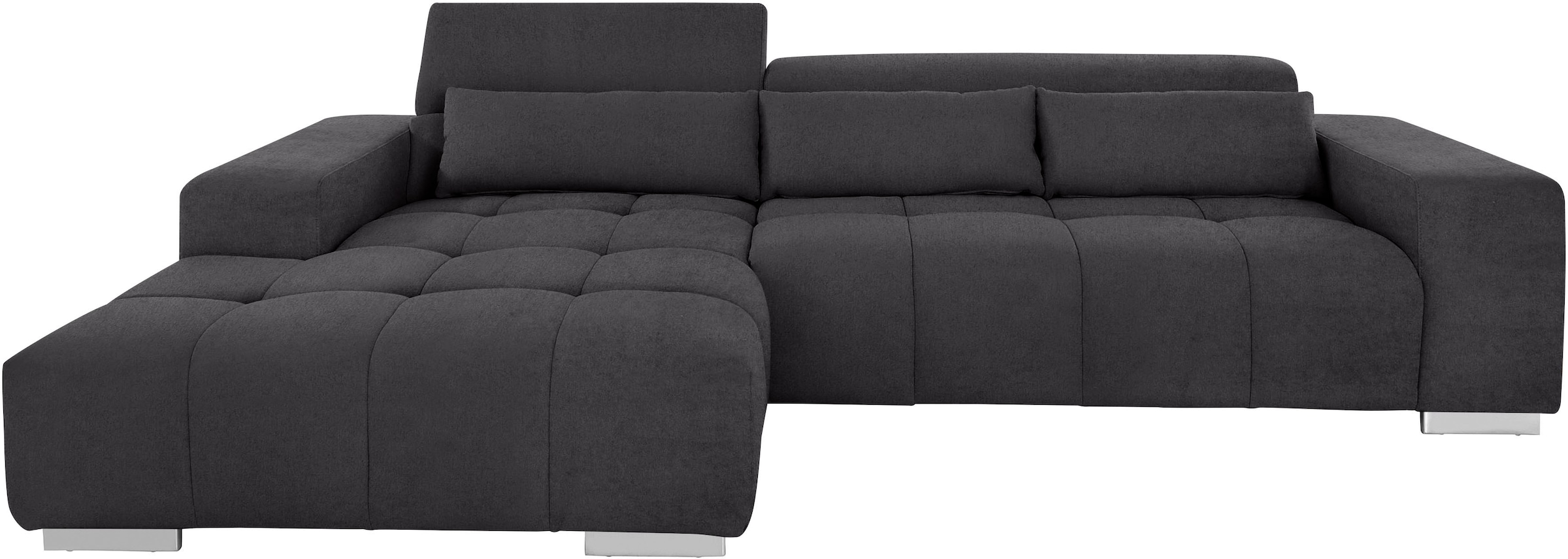 COTTA Ecksofa »Orion L-Form«, mit Kopfteilverstellung & 3 Nierenkissen