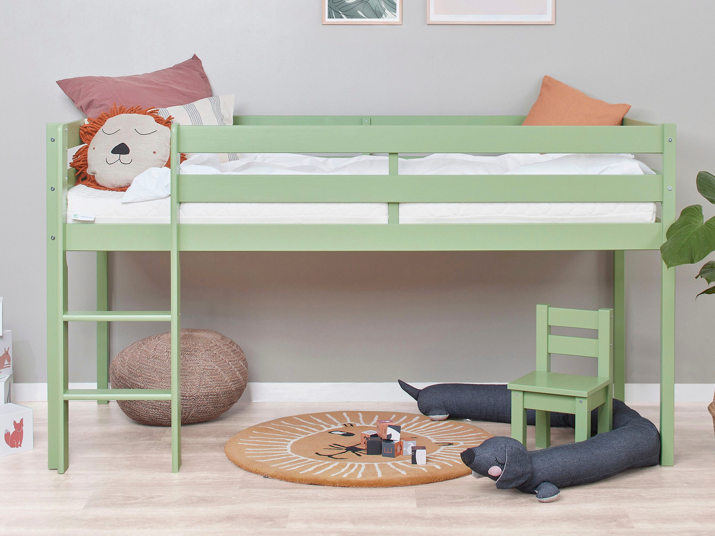Hoppekids Spielbett »ECO COMFORT, Hochbett, in 2 Einzelbetten teilbar«, Höhe 72cm, Farbe & Grösse & Matratze